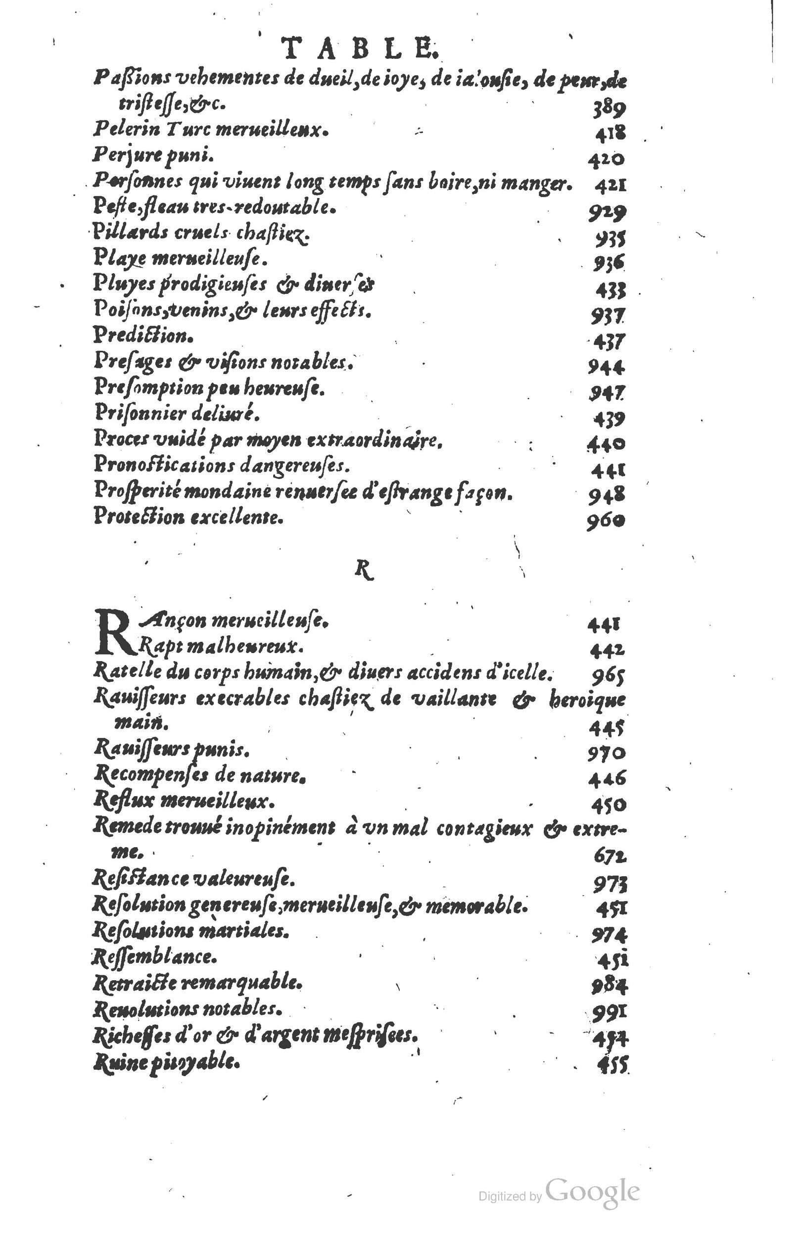 1610 - Paul Marceau - Trésor d’histoires admirables et mémorables - Princeton