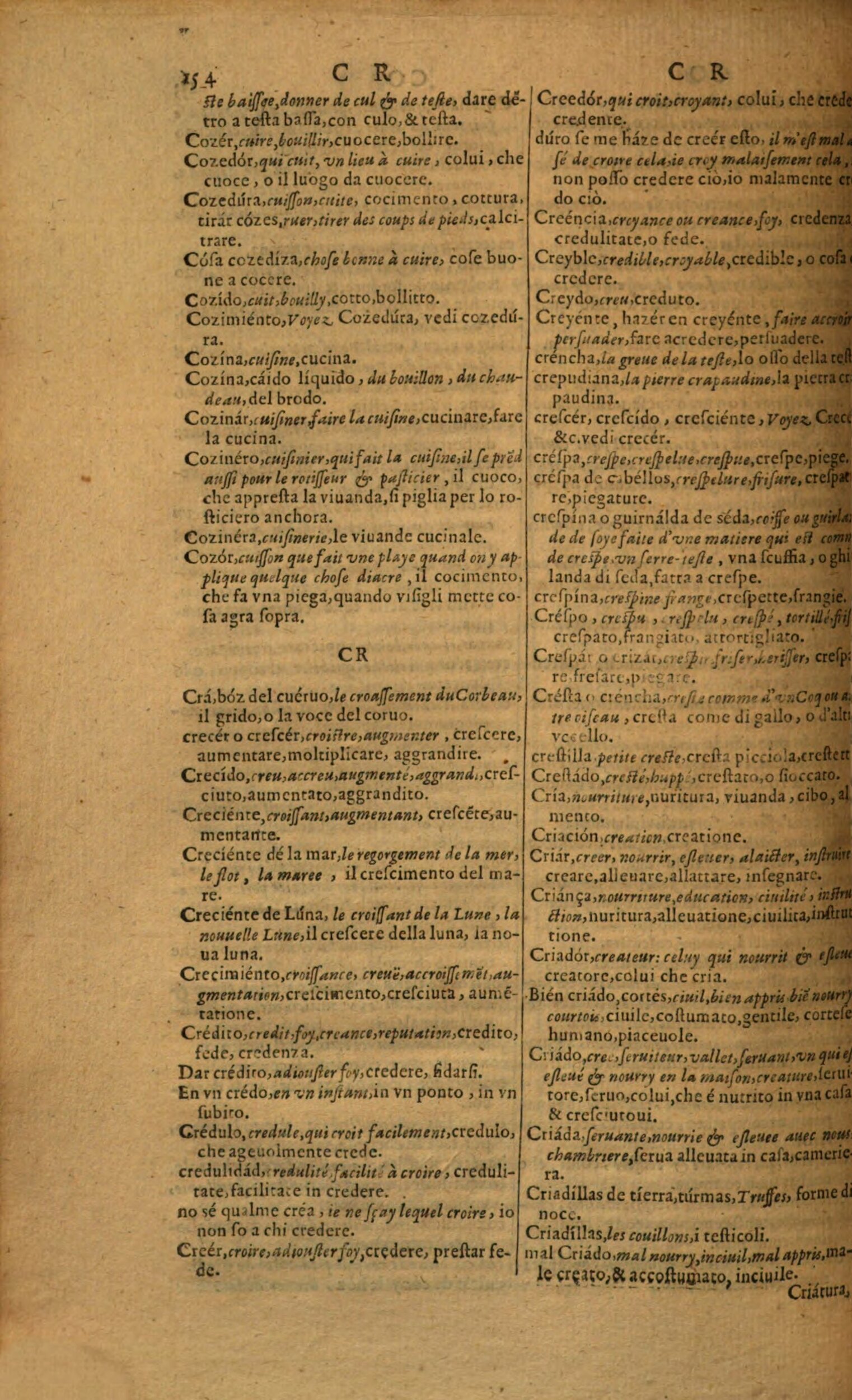 1617 - Samuel Crespin - Trésor des trois langues espagnole, française et italienne (Première partie) - Regensburg