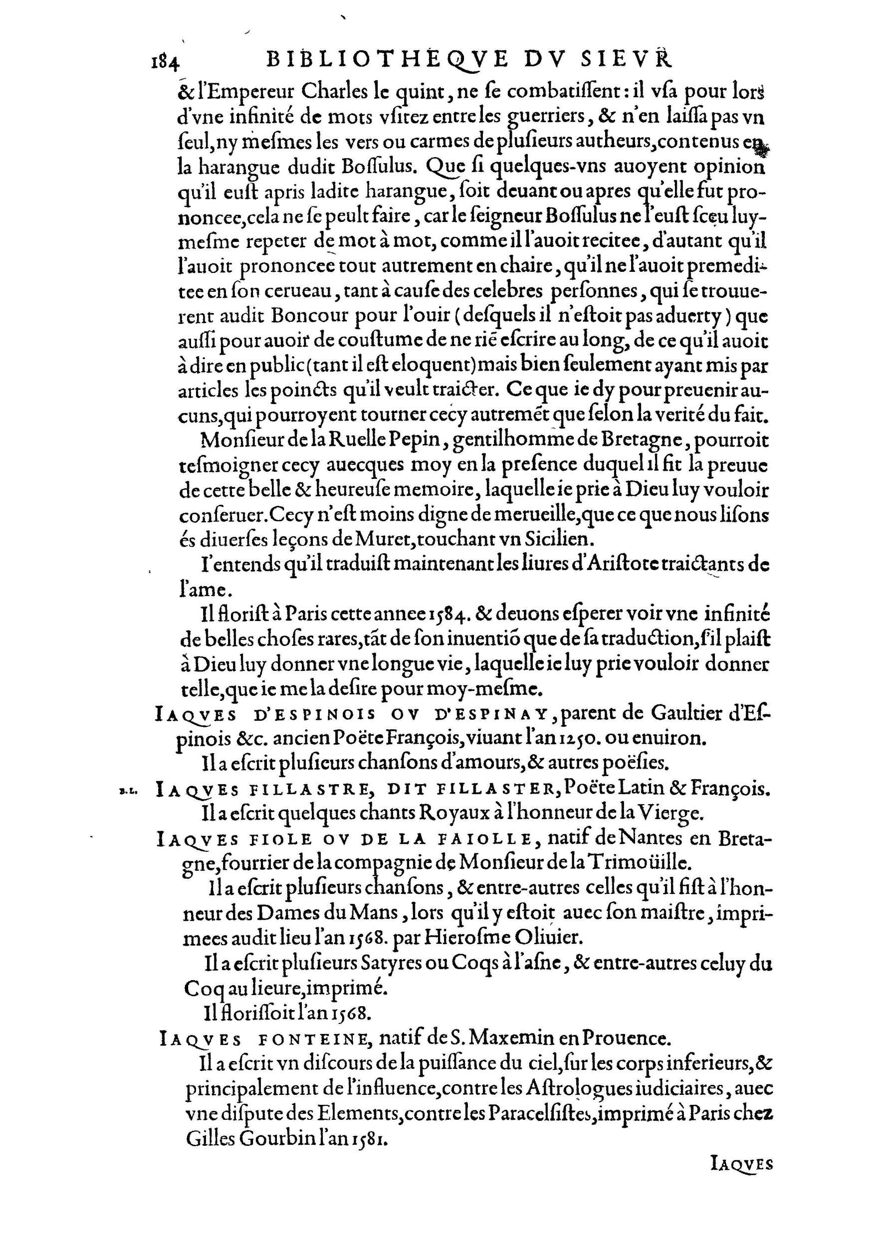 1584 - Abel L&#039;Angelier - Bibliothèques françaises - BnF
