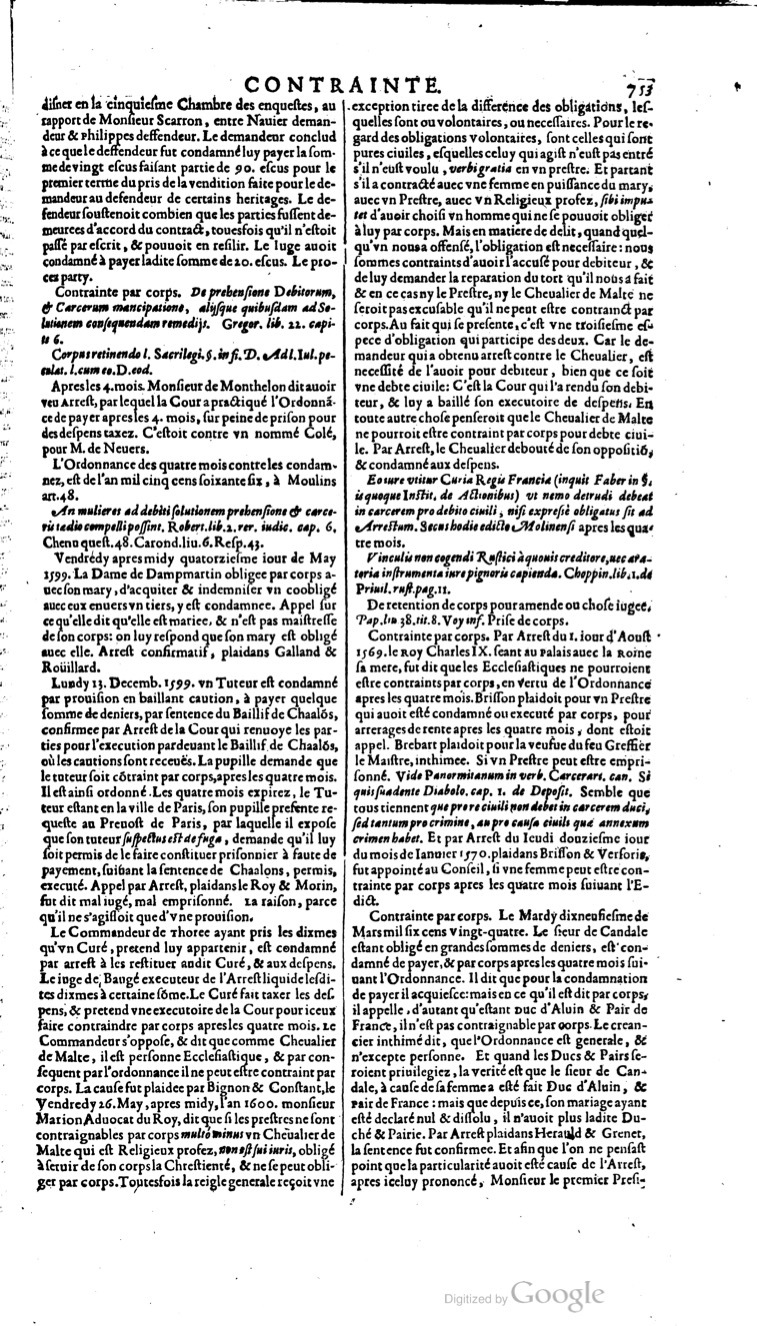 1629 - Veuve Nicolas Buon - Trésor du droit français (21754 T. 1) - BM Lyon