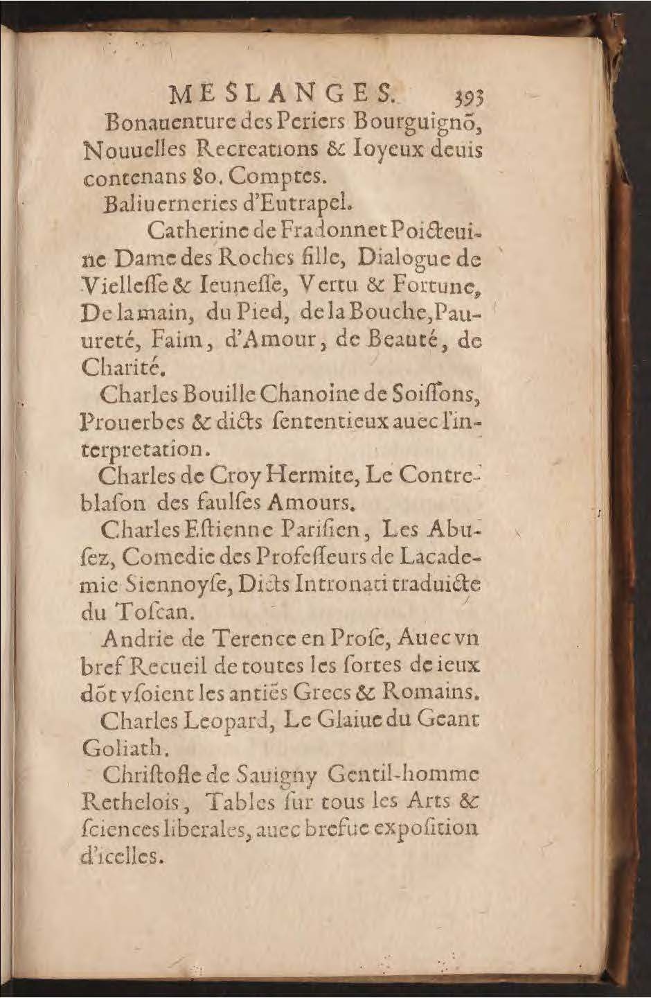 1602 - François Jacquin - Trésor des bons esprits français - BnF Arsenal