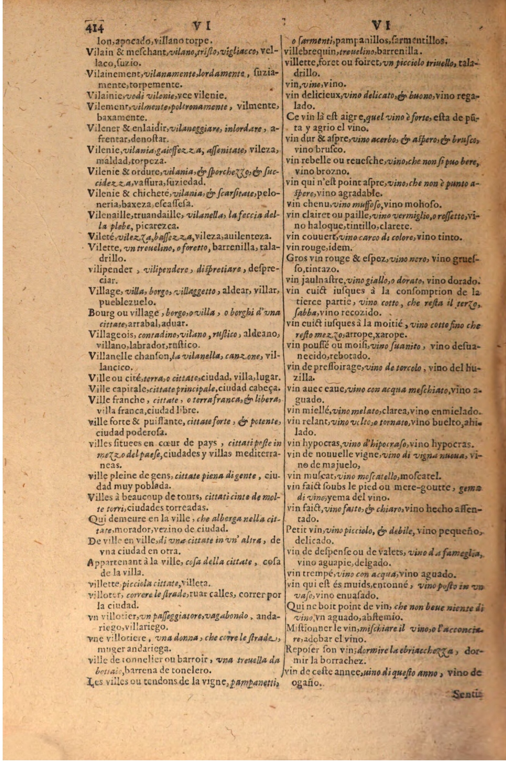 1616 - Pierre de la Rovière - Trésor des trois langues (Seconde partie) - BSB Munich