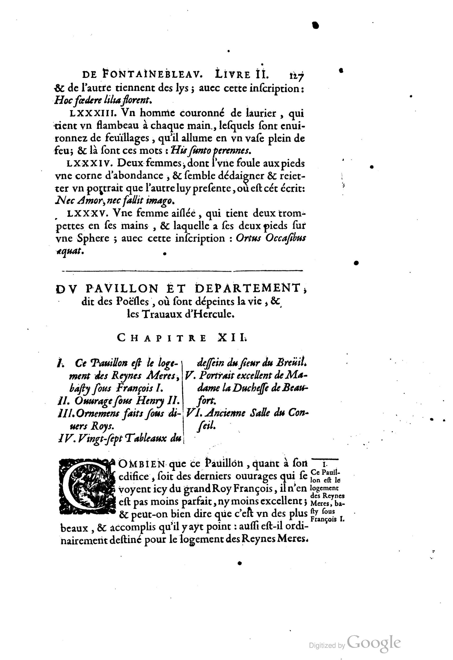 1642 - Sébastien Cramoisy - Trésor des merveilles de la maison royale de Fontainebleau - BM Lyon 1642 - Sébastien Cramoisy - Trésor des merveilles de la maison royale de Fontainebleau - BM Lyon