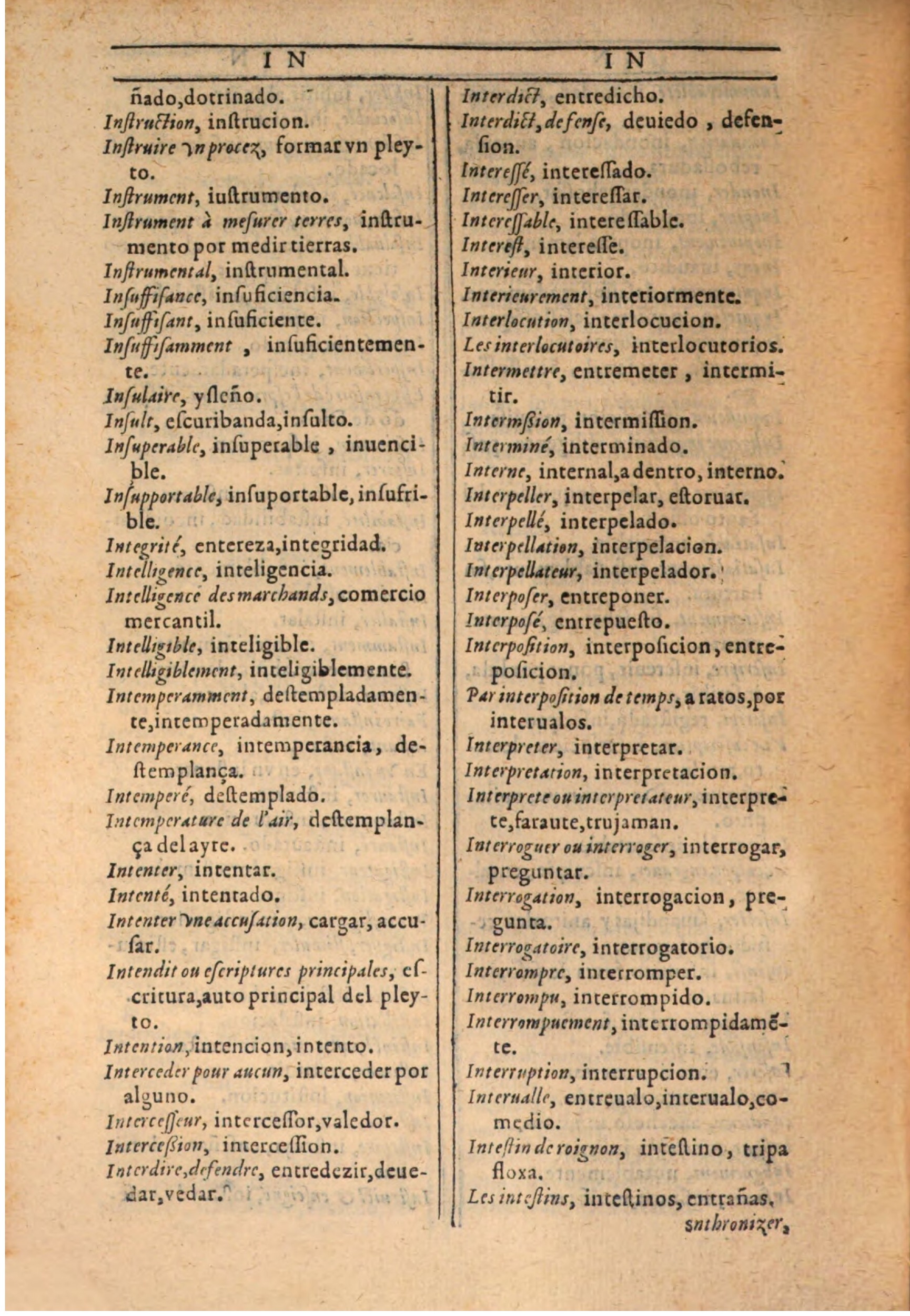 1607 - Marc Orry - Trésor des deux langues espagnole et française (Seconde partie) - BSB Munich