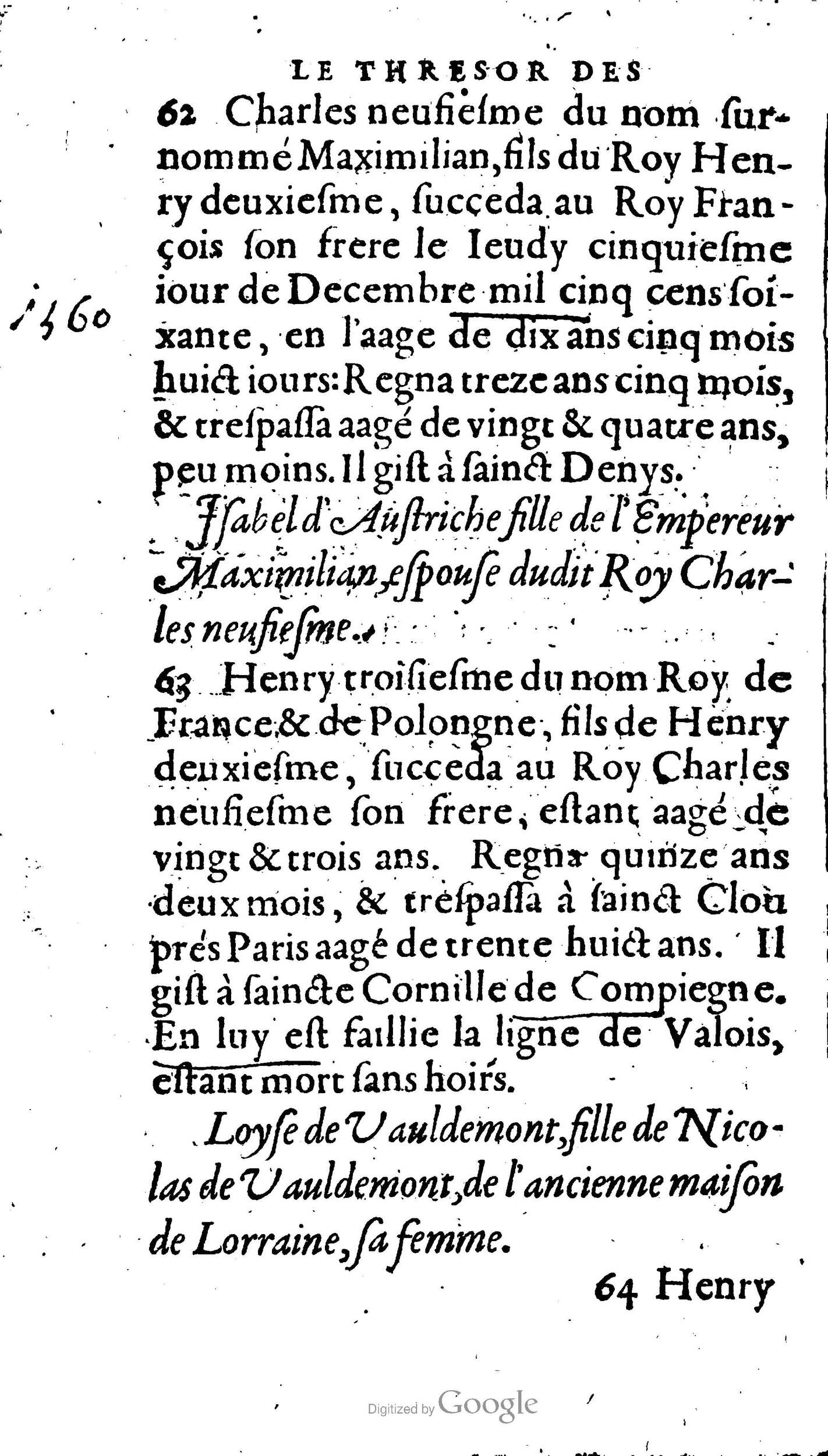 1604 - Galiot Corrozet - Trésor des histoires de France - BNC Florence 1604 - Galiot Corrozet - Trésor des histoires de France - BNC Florence