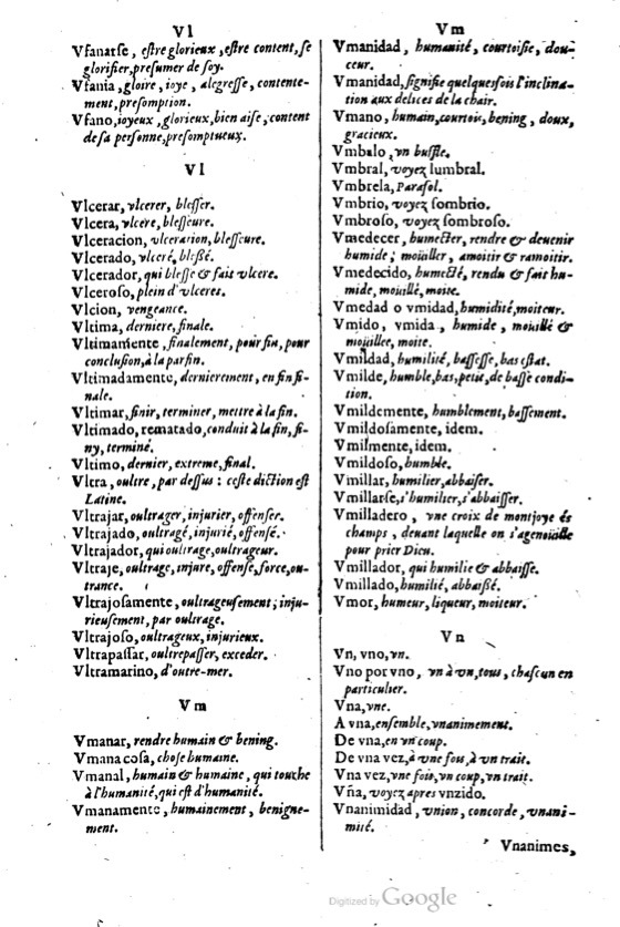 1621 - Adrian Tiffaine - Trésor des deux langues espagnole et française - BM Lyon