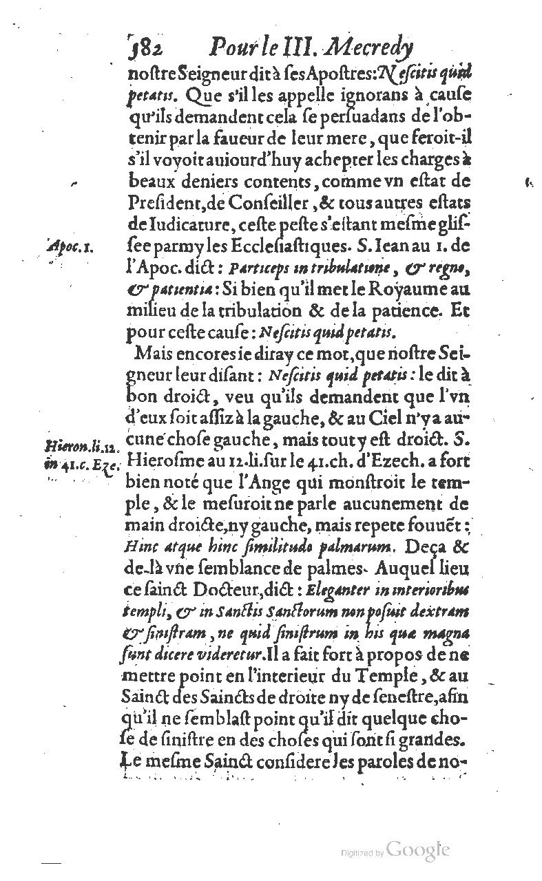 1607 - Nicolas Du Fossé - Trésor quadragésimal - T 01 - BM Lyon