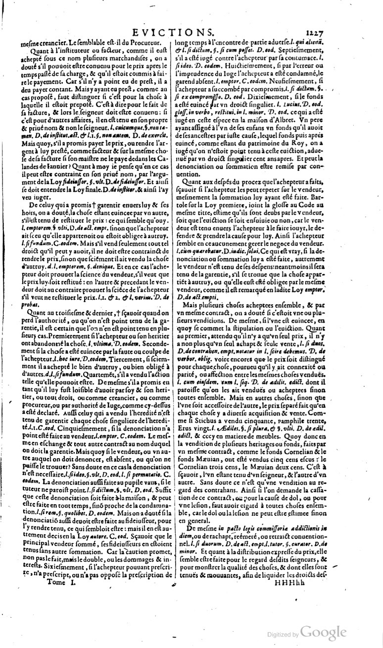 1629 - Veuve Nicolas Buon - Trésor du droit français (21754 T. 1) - BM Lyon