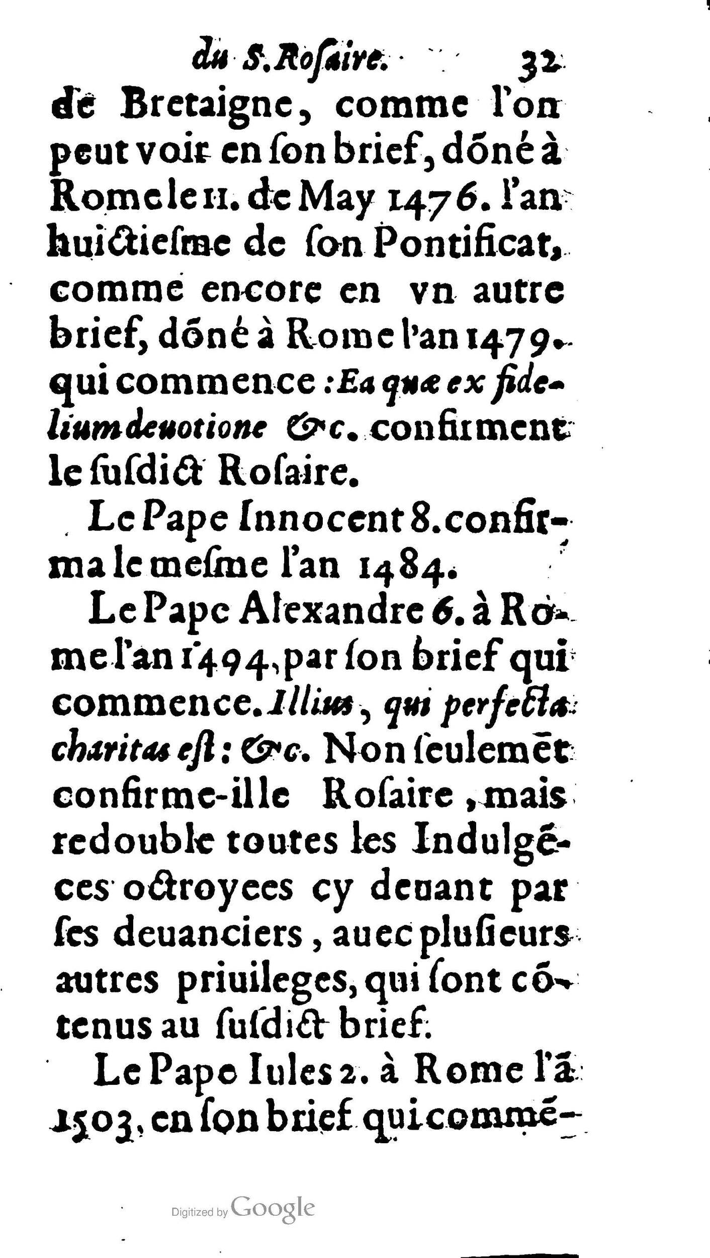 1604 - Jean Le Bouc - Trésor des indulgences du Saint Rosaire - BM Lyon 1604 - Jean Le Bouc - Trésor des indulgences du Saint Rosaire - BM Lyon