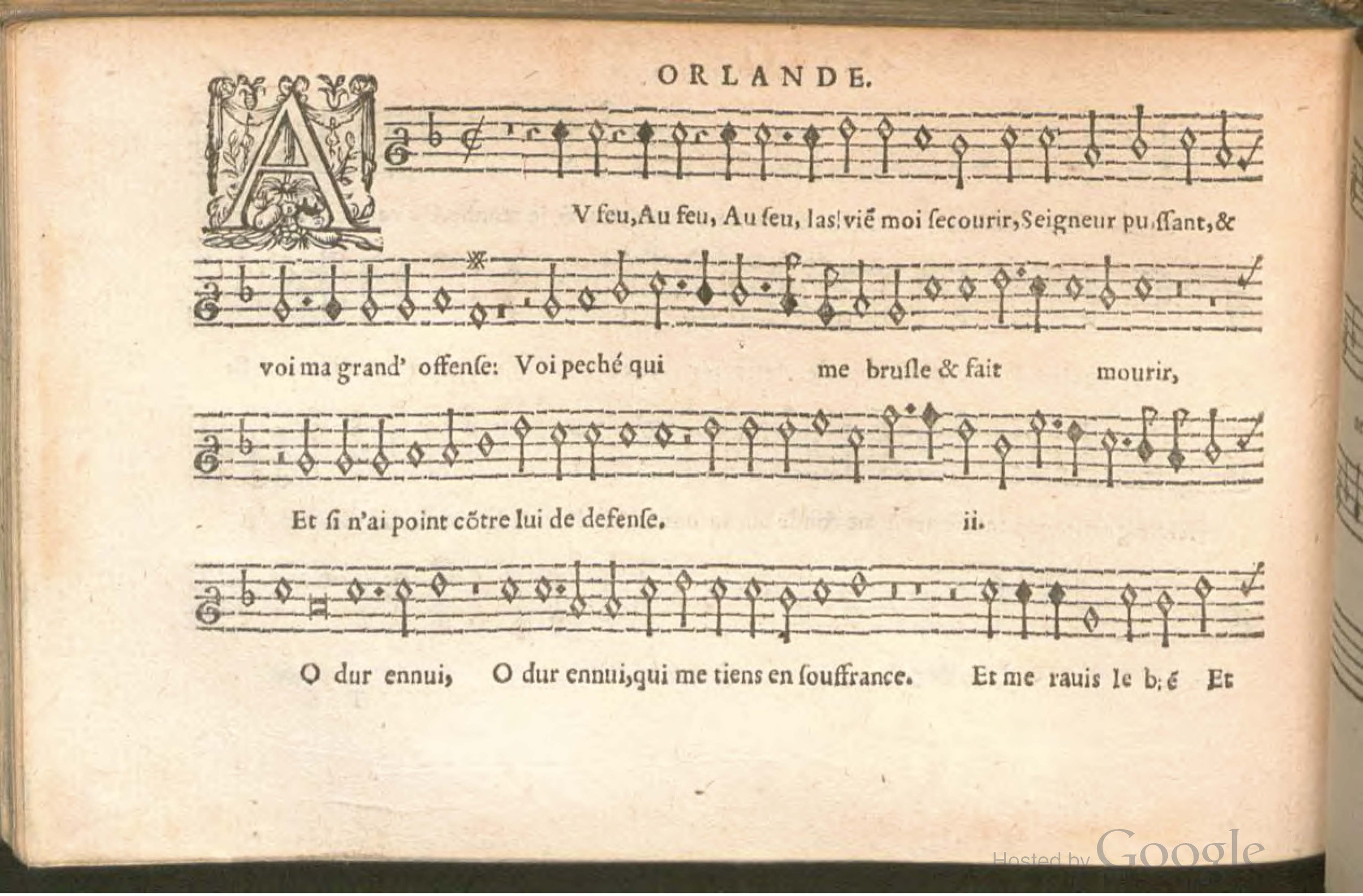 1576 - [Pierre de Saint-André] - Trésor de musique d’Orlande de Lassus Superius - BSB Munich