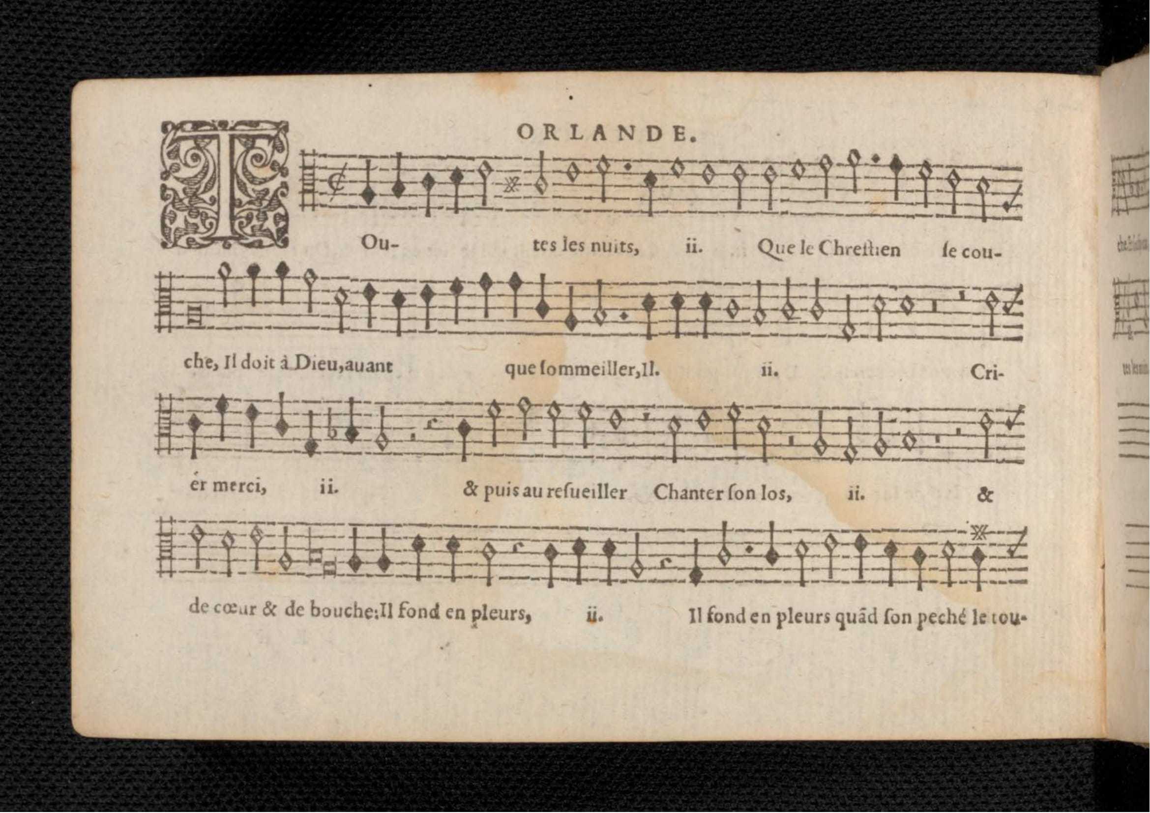 1576 - [Pierre de Saint-André] - Trésor de musique d’Orlande de Lassus Tenor - KBR Bruxelles