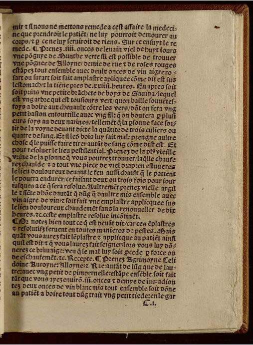 1532 - Jean Bignon - Trésor du remède préservatif et guérison de la peste - Séville Capitular y Colombina