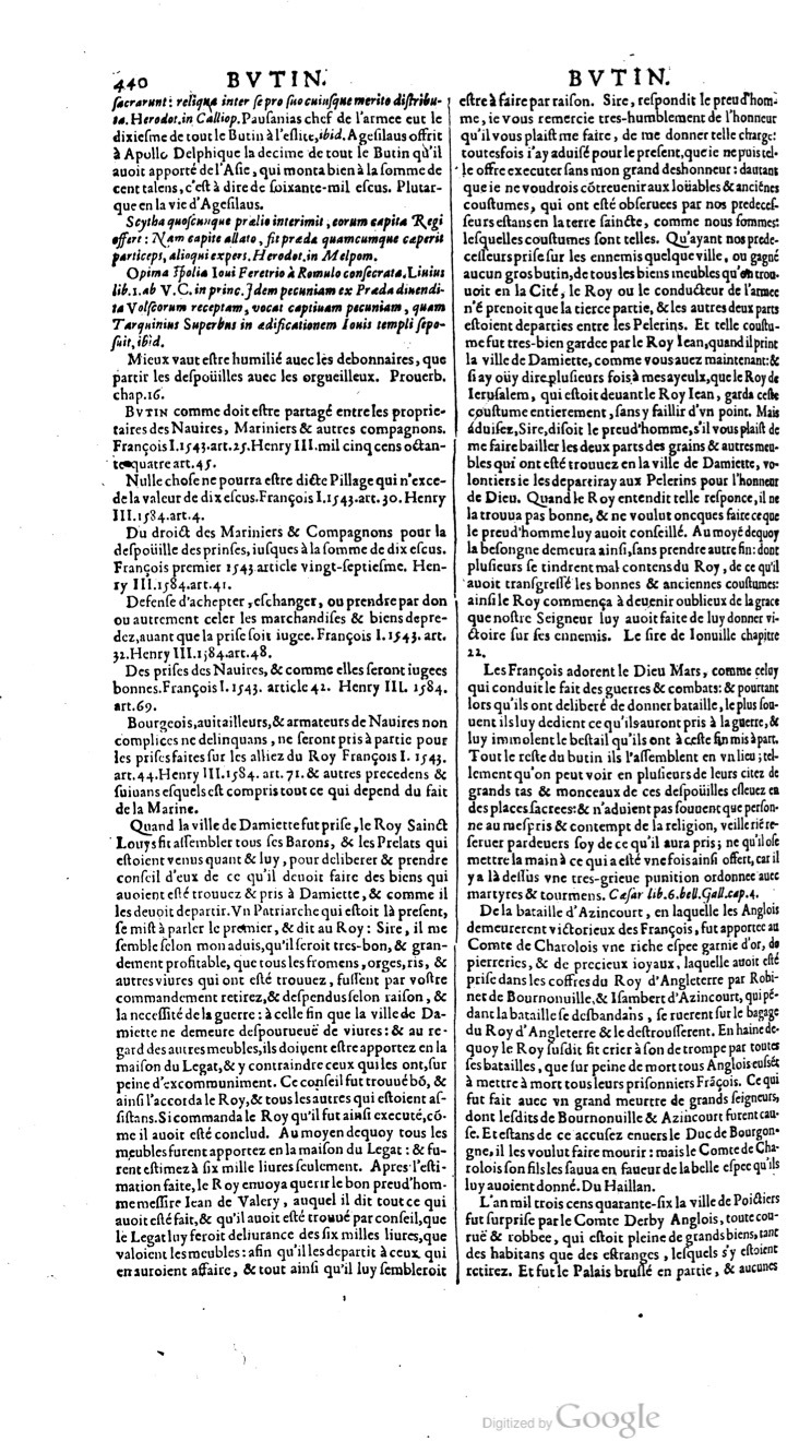 1629 - Veuve Nicolas Buon - Trésor du droit français (29620 T. 1) - BM Lyon