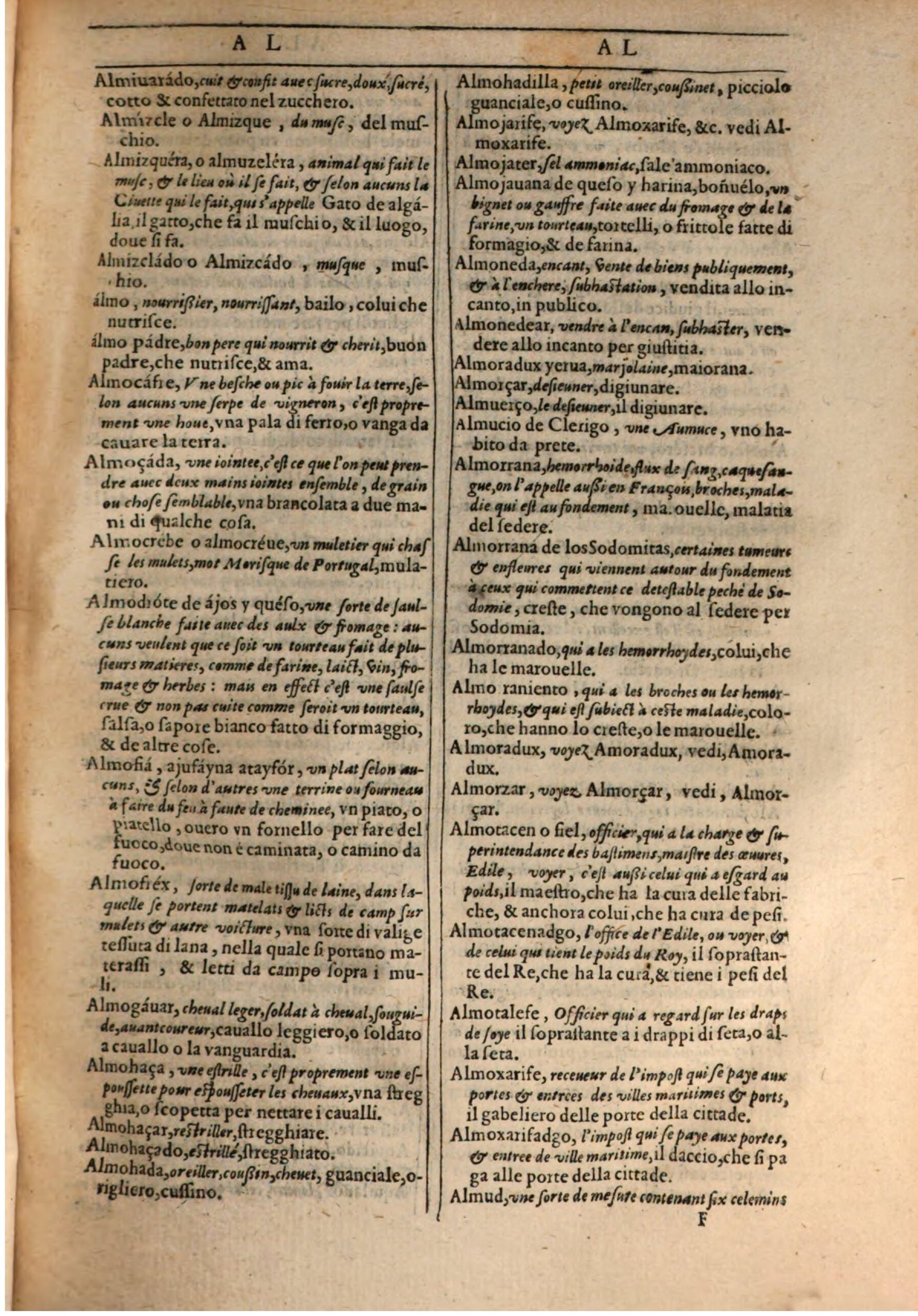 1609 - Philippe Albert et Alexandre Pernet - Trésor des trois langues française, italienne et espagnole (Première partie) - BSB Munich