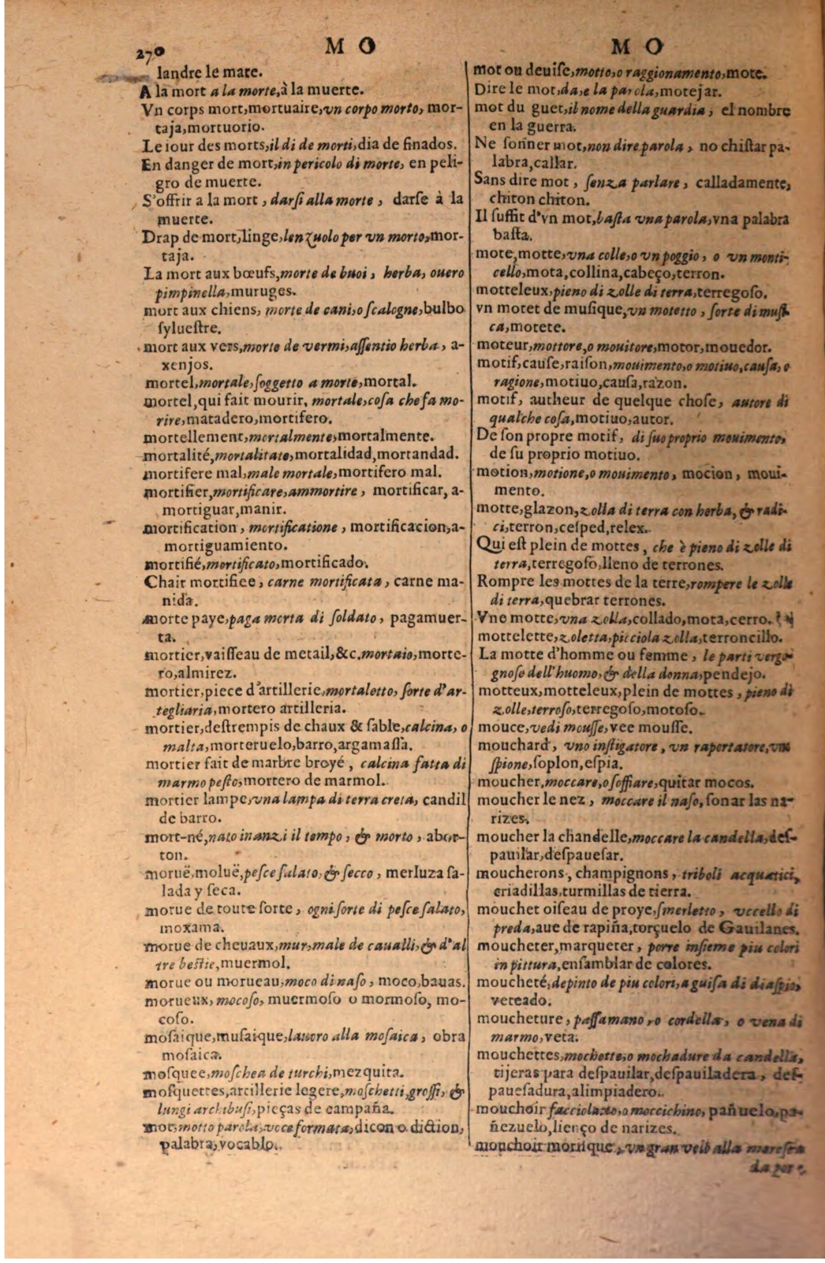 1616 - Pierre de la Rovière - Trésor des trois langues (Seconde partie) - BSB Munich