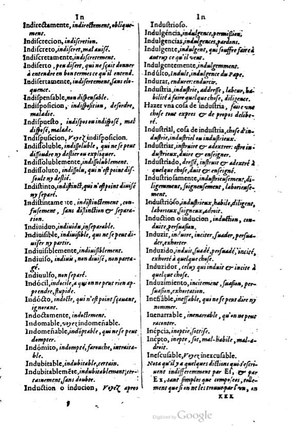 1621 - Adrian Tiffaine - Trésor des deux langues espagnole et française - BM Lyon