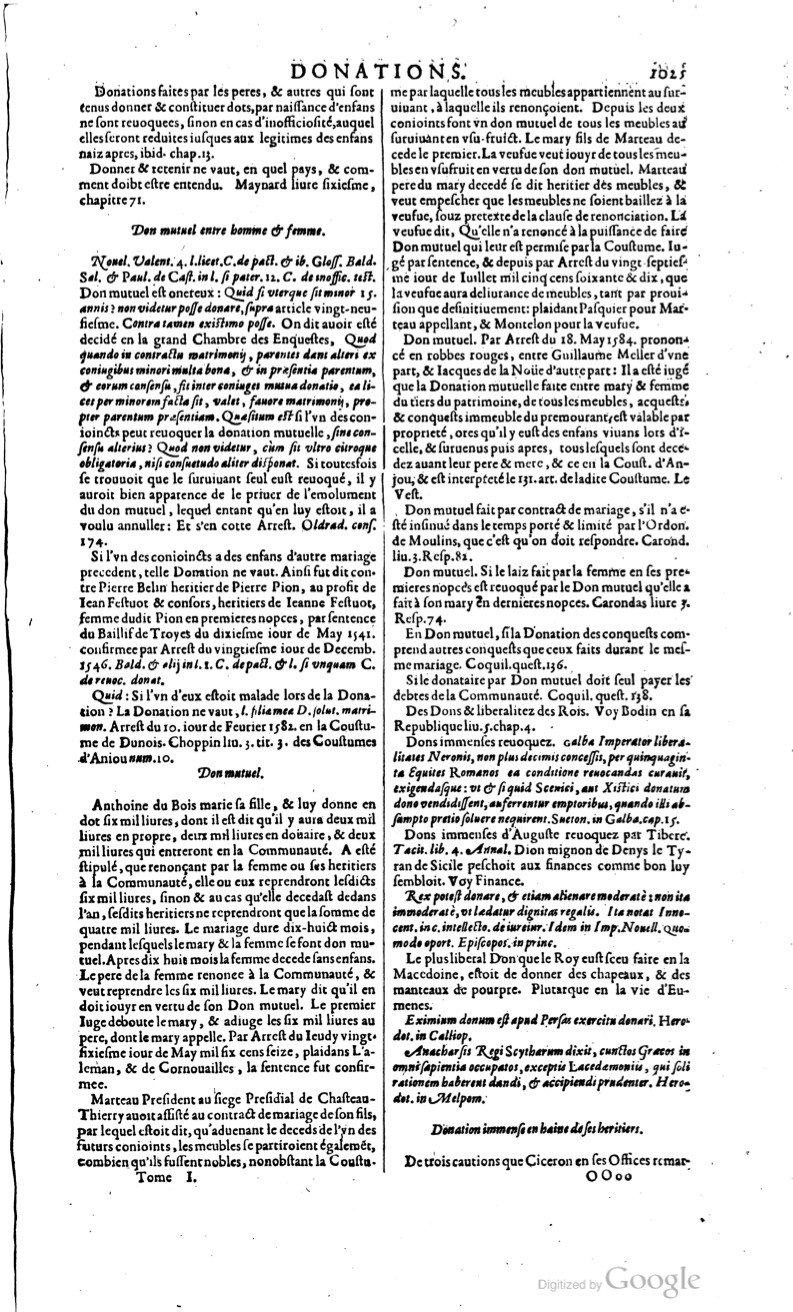 1629 - Veuve Nicolas Buon - Trésor du droit français (29620 T. 1) - BM Lyon