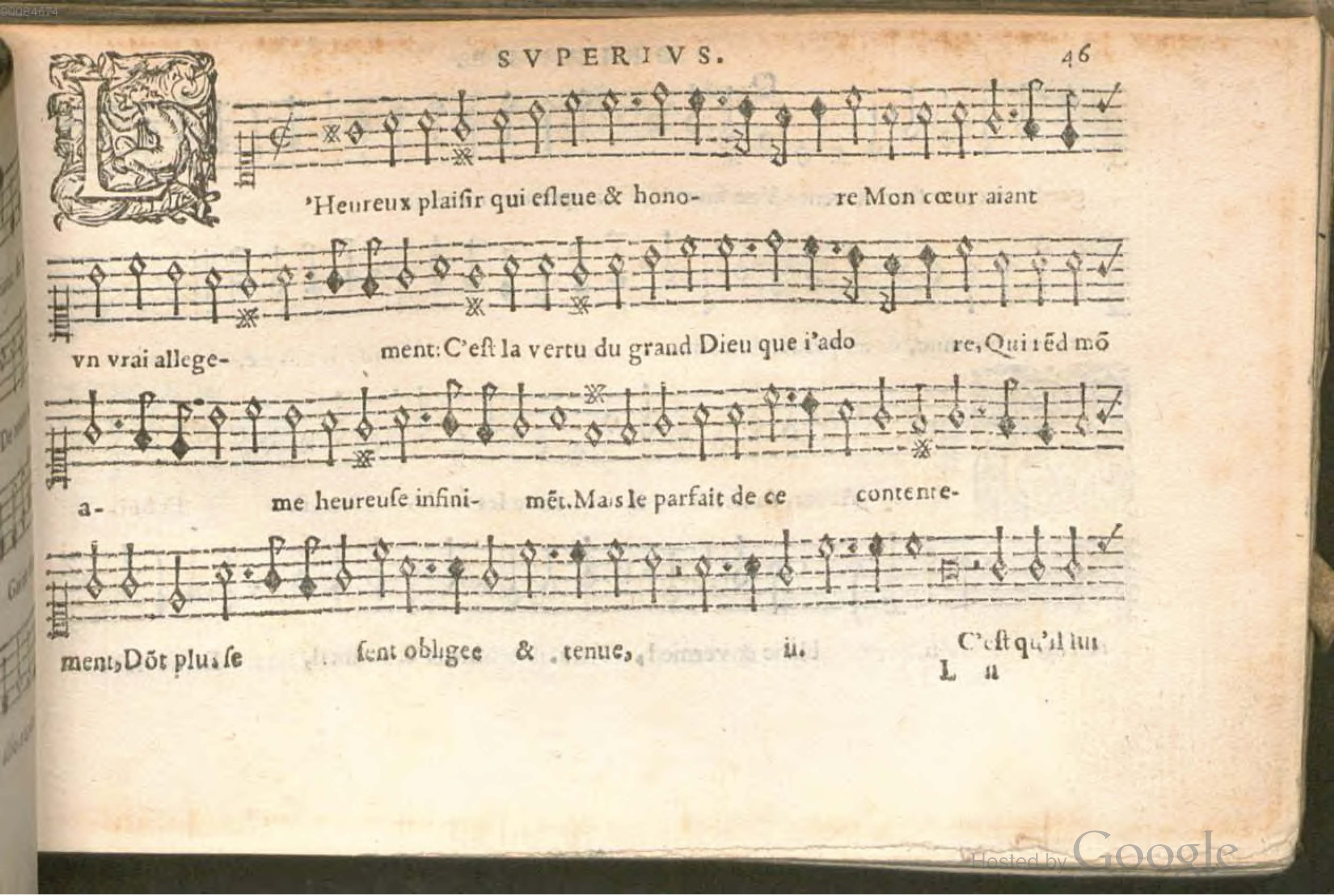 1576 - [Pierre de Saint-André] - Trésor de musique d’Orlande de Lassus Superius - BSB Munich