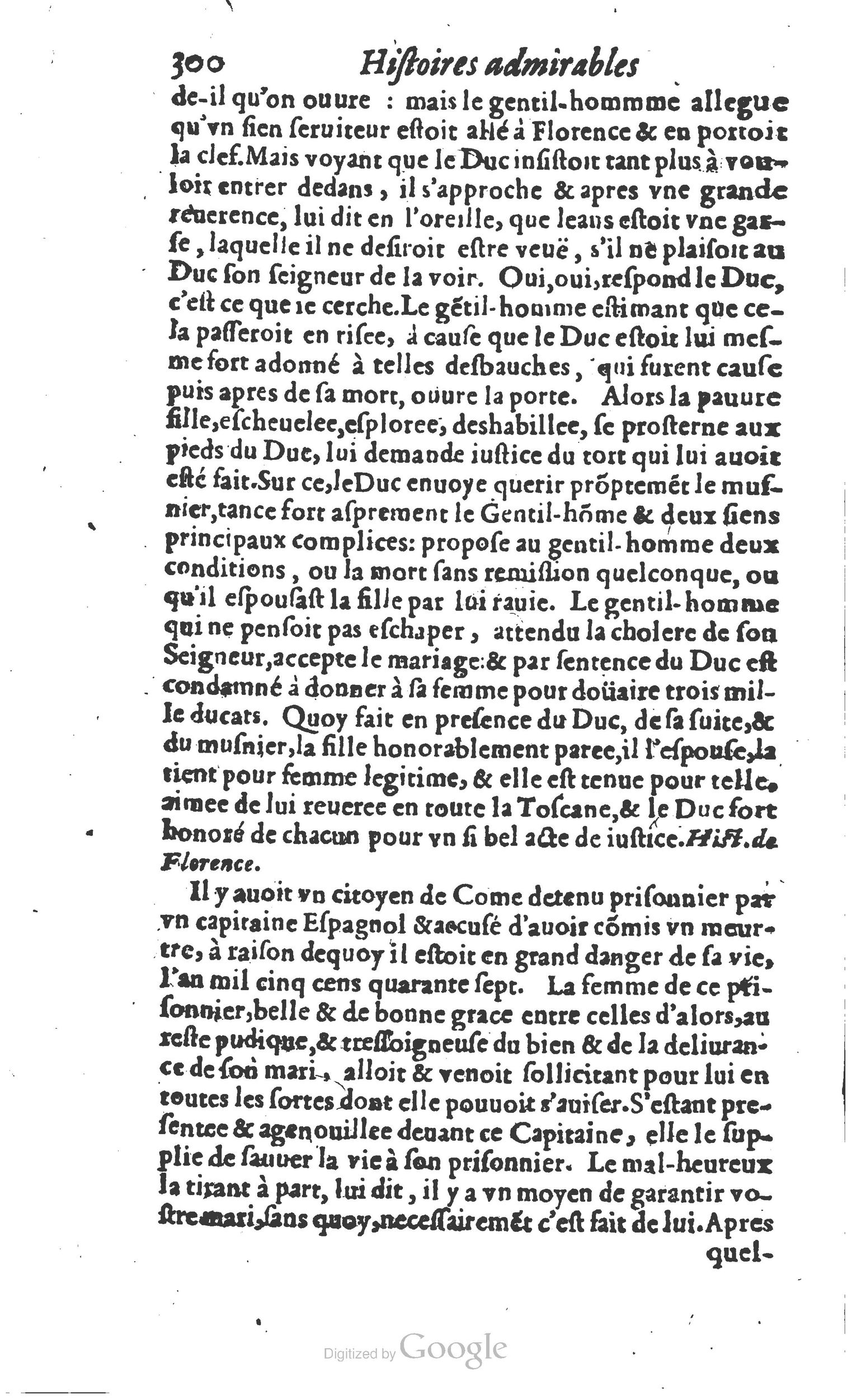 1610 - Paul Marceau - Trésor d’histoires admirables et mémorables - Princeton