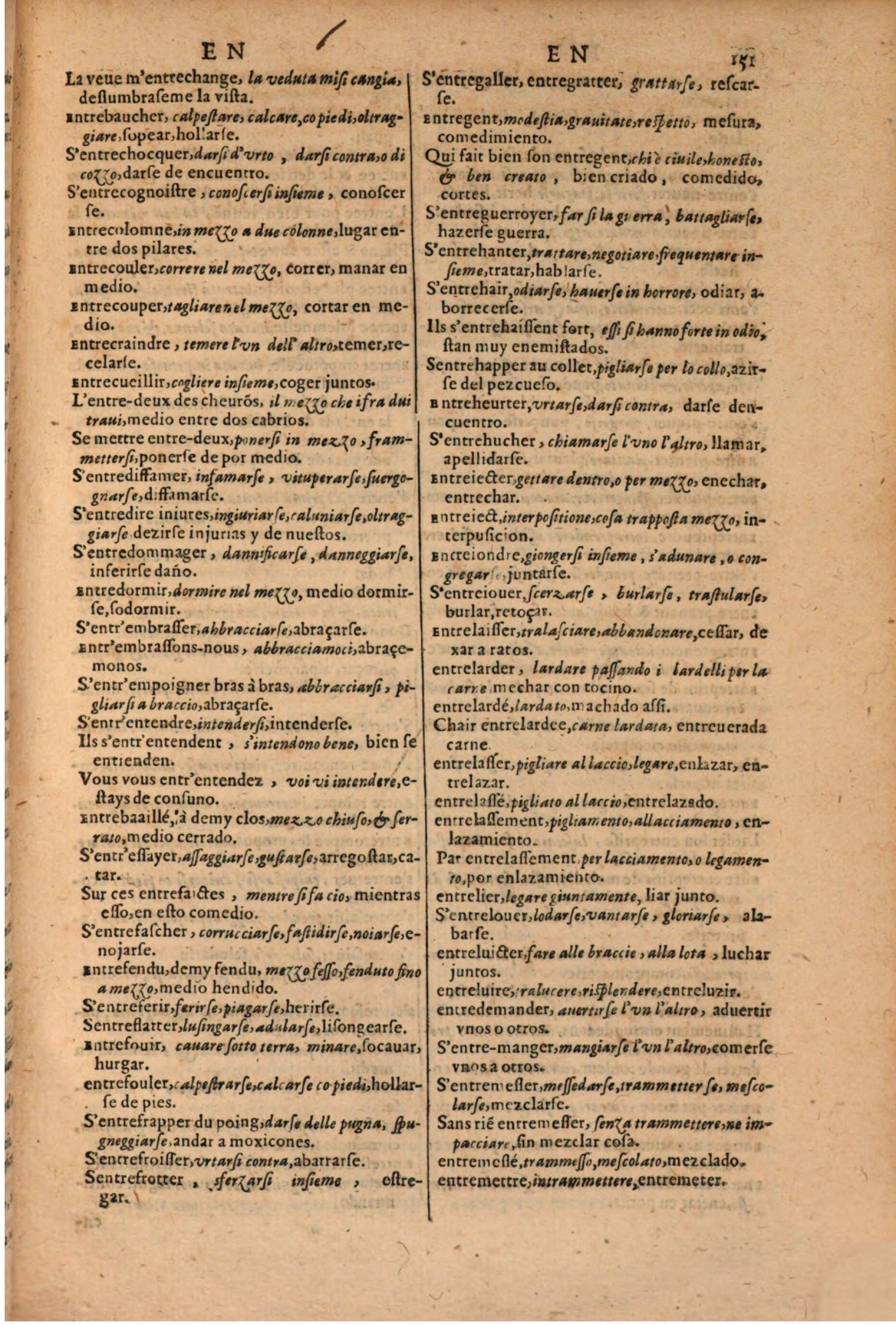 1616 - Pierre de la Rovière - Trésor des trois langues (Seconde partie) - BSB Munich