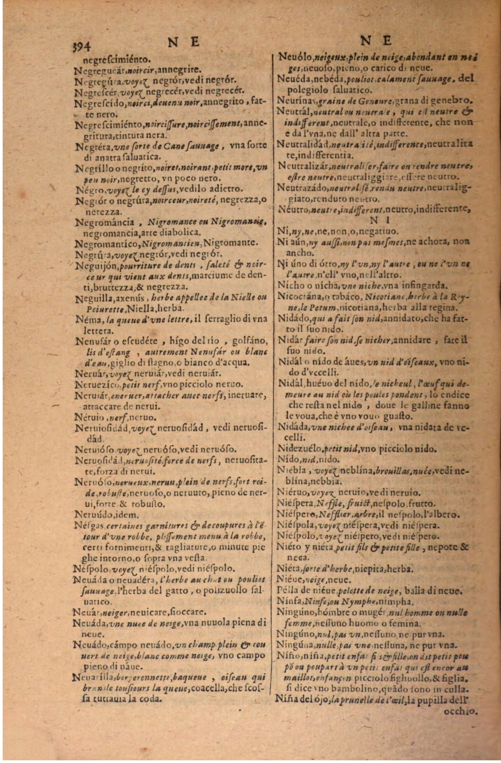 1606 - Samuel Crespin - Thresor des trois langues, francoise, italiene et espagnolle - BSB Munich