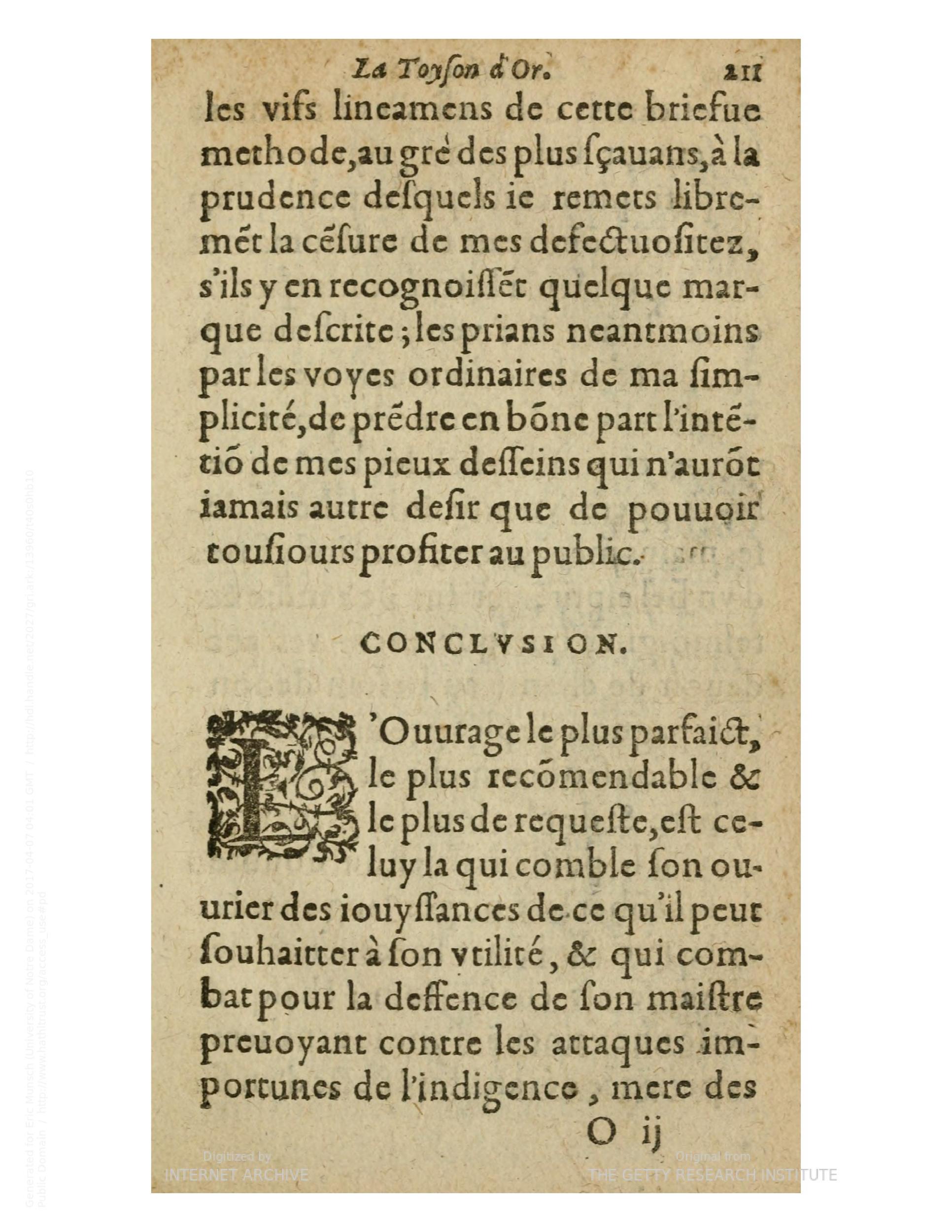1612 - Charles Sevestre - Toison d’or ou la fleur des trésors - Getty Research Institute