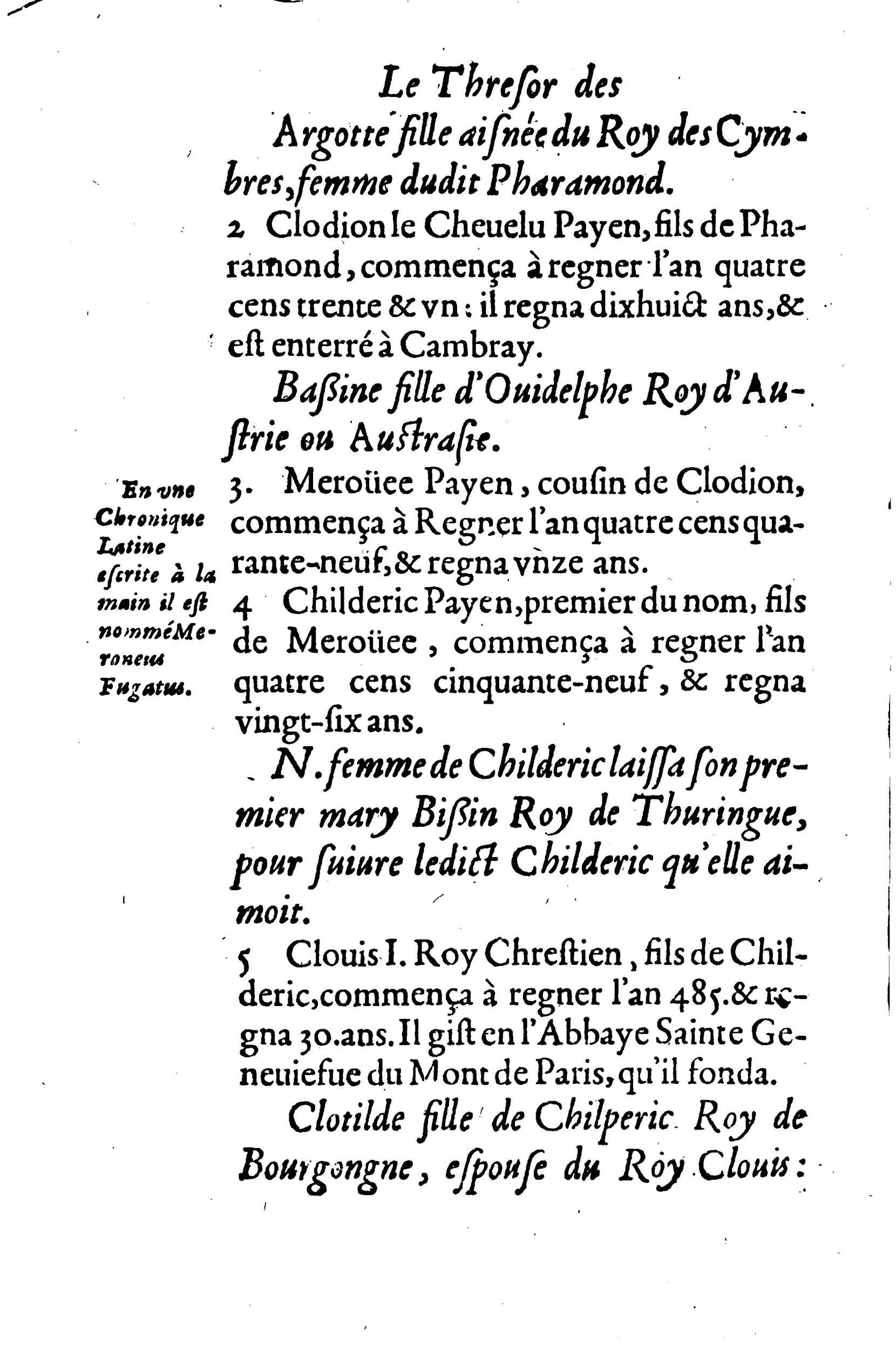 1633 - Jean Corrozet - Trésor des histoires de France - BM Lyon 1633 - Jean Corrozet - Trésor des histoires de France - BM Lyon