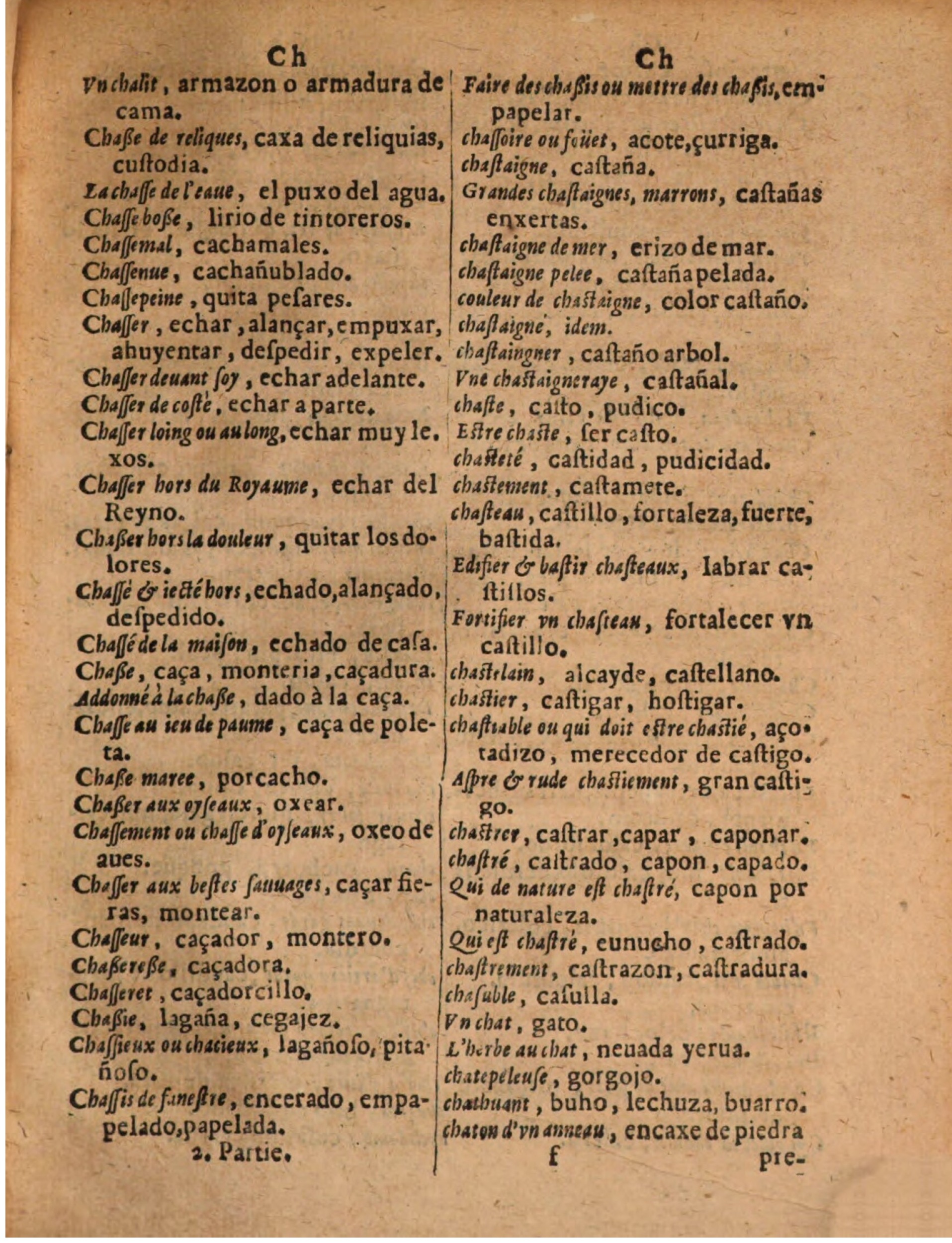 1624 - Hubert Antoine - Trésor des deux langues espagnole et française (Seconde partie) - BSB Munich