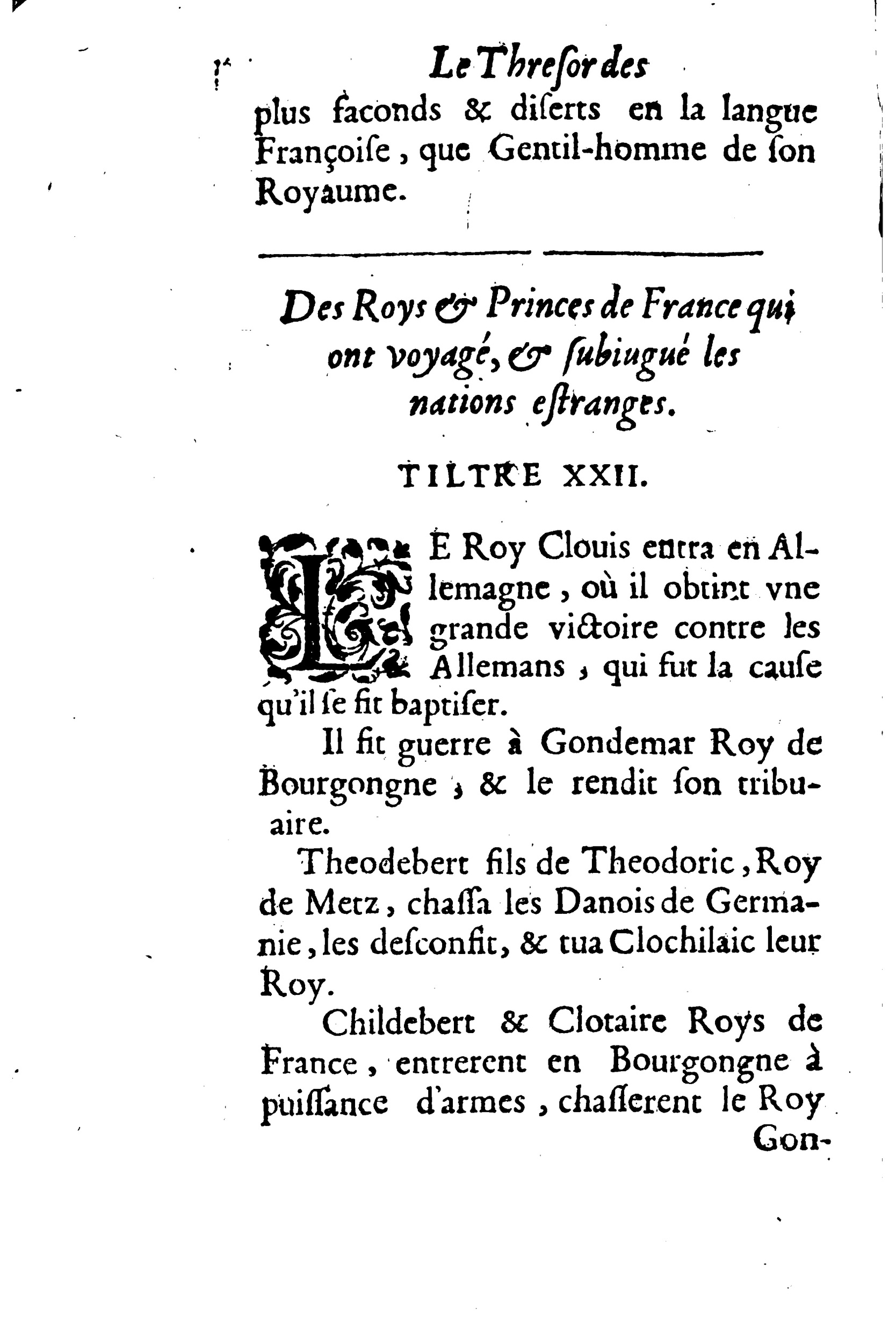 1633 - Jean Corrozet - Trésor des histoires de France - BM Lyon 1633 - Jean Corrozet - Trésor des histoires de France - BM Lyon