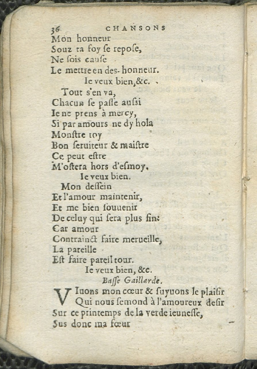 1575 - Pierre Brenouzet - Trésor de tous les recueils de chansons, tant amoureuses, rustiques, que musicales - Det KLG Copenhague