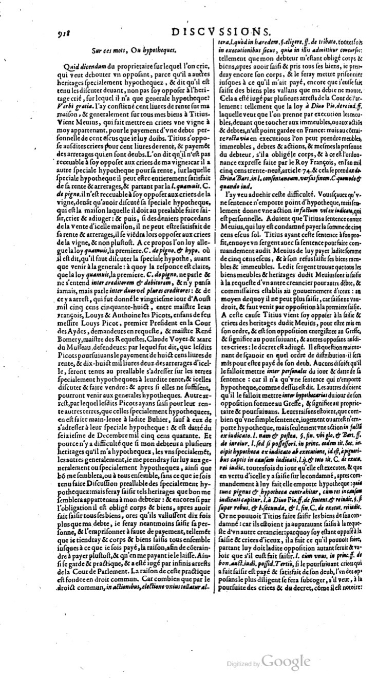 1629 - Veuve Nicolas Buon - Trésor du droit français (29620 T. 1) - BM Lyon