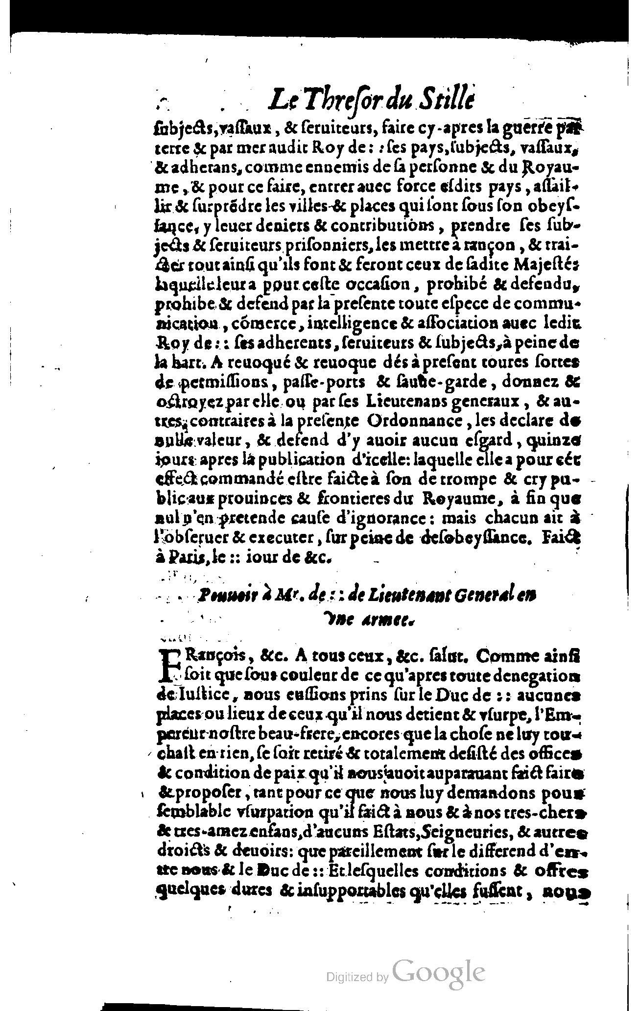 1614 - Jean Richer - Trésor du nouveau style et protocole de la chancellerie de France - BSB Munich