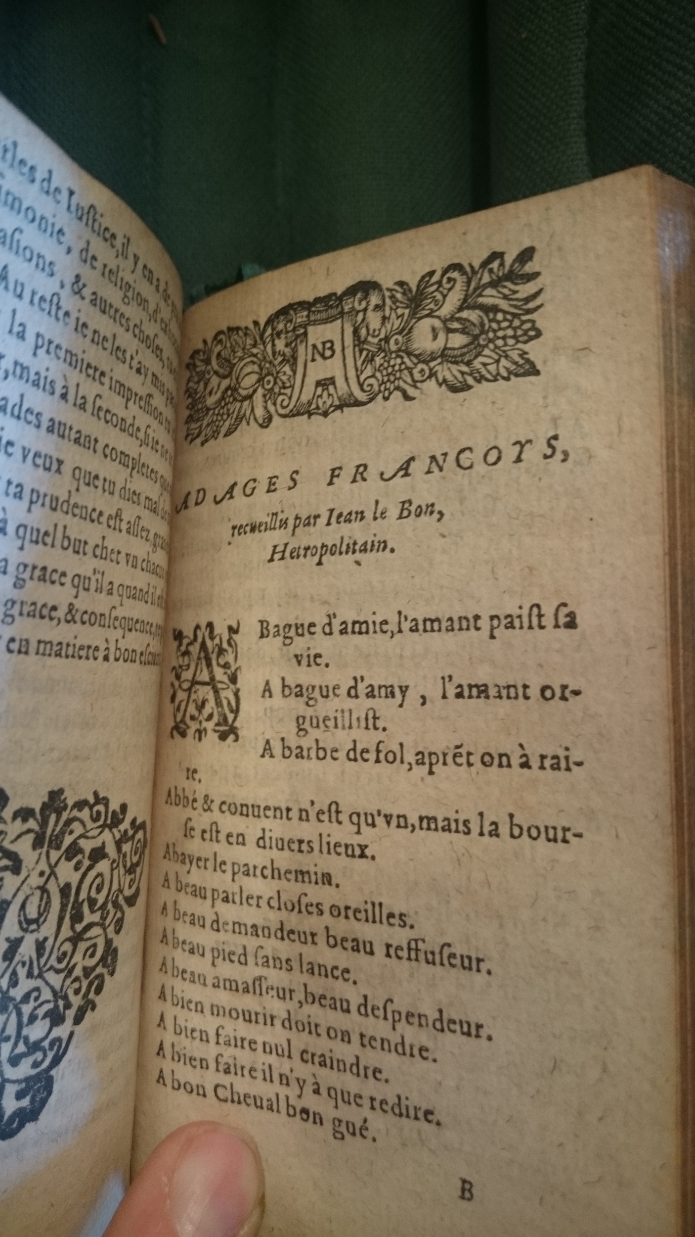 1582 - Nicolas Bonfons - Trésor des sentences dorées - BnF Arsenal 1582 - Nicolas Bonfons - Trésor des sentences dorées - BnF Arsenal