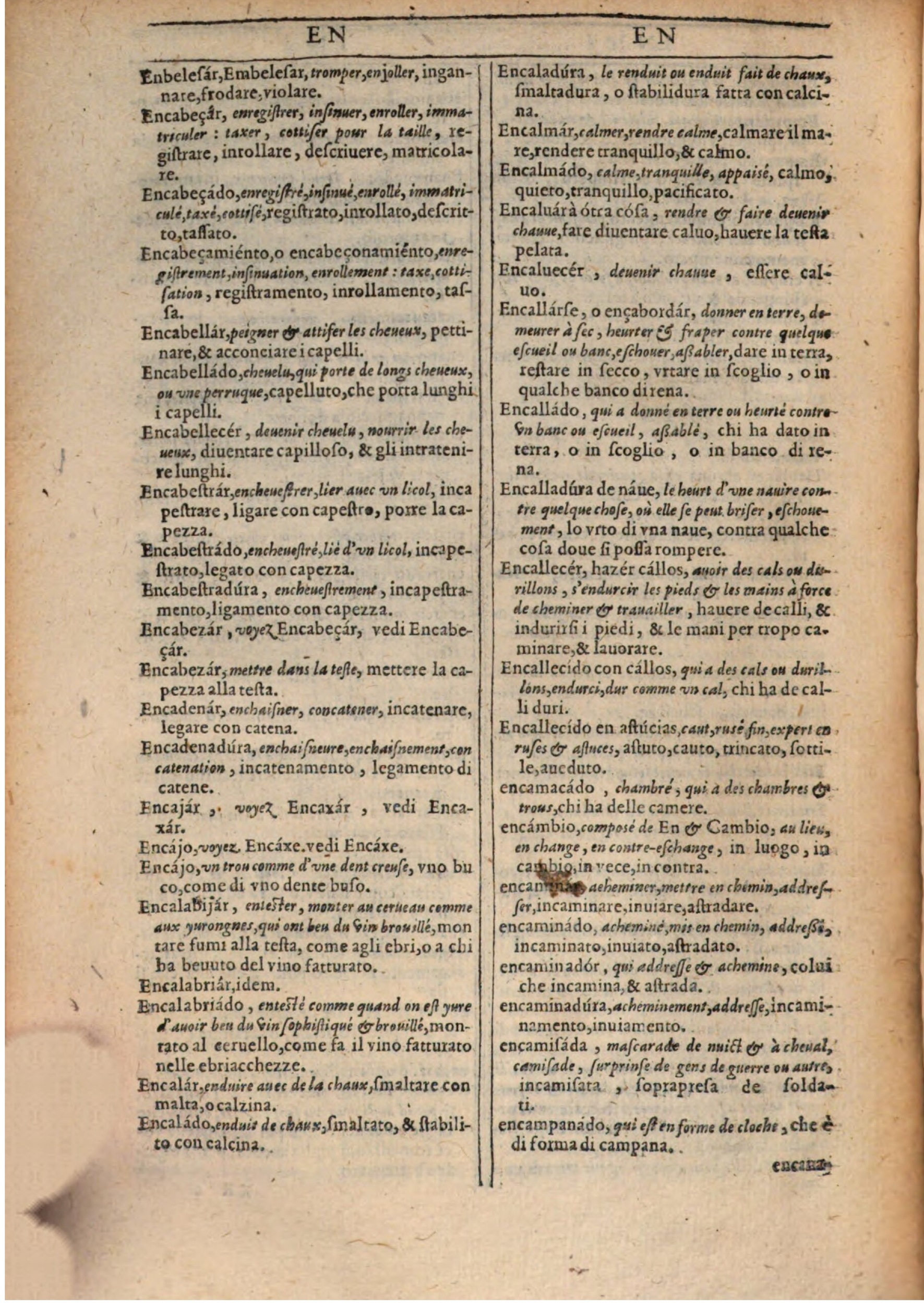 1609 - Philippe Albert et Alexandre Pernet - Trésor des trois langues française, italienne et espagnole (Première partie) - BSB Munich 1609 - Philippe Albert et Alexandre Pernet - Trésor des trois langues française, italienne et espagnole (Première partie) - BSB Munich