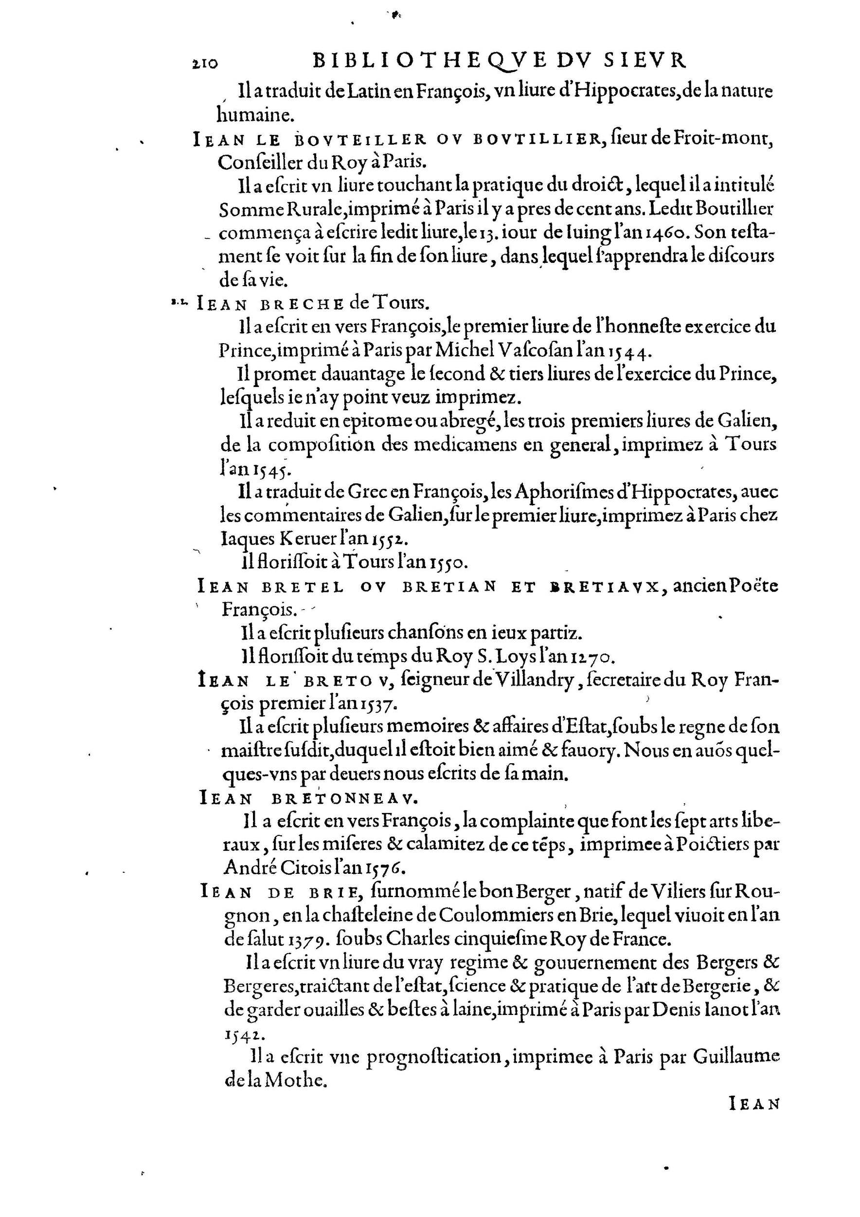 1584 - Abel L&#039;Angelier - Bibliothèques françaises - BnF