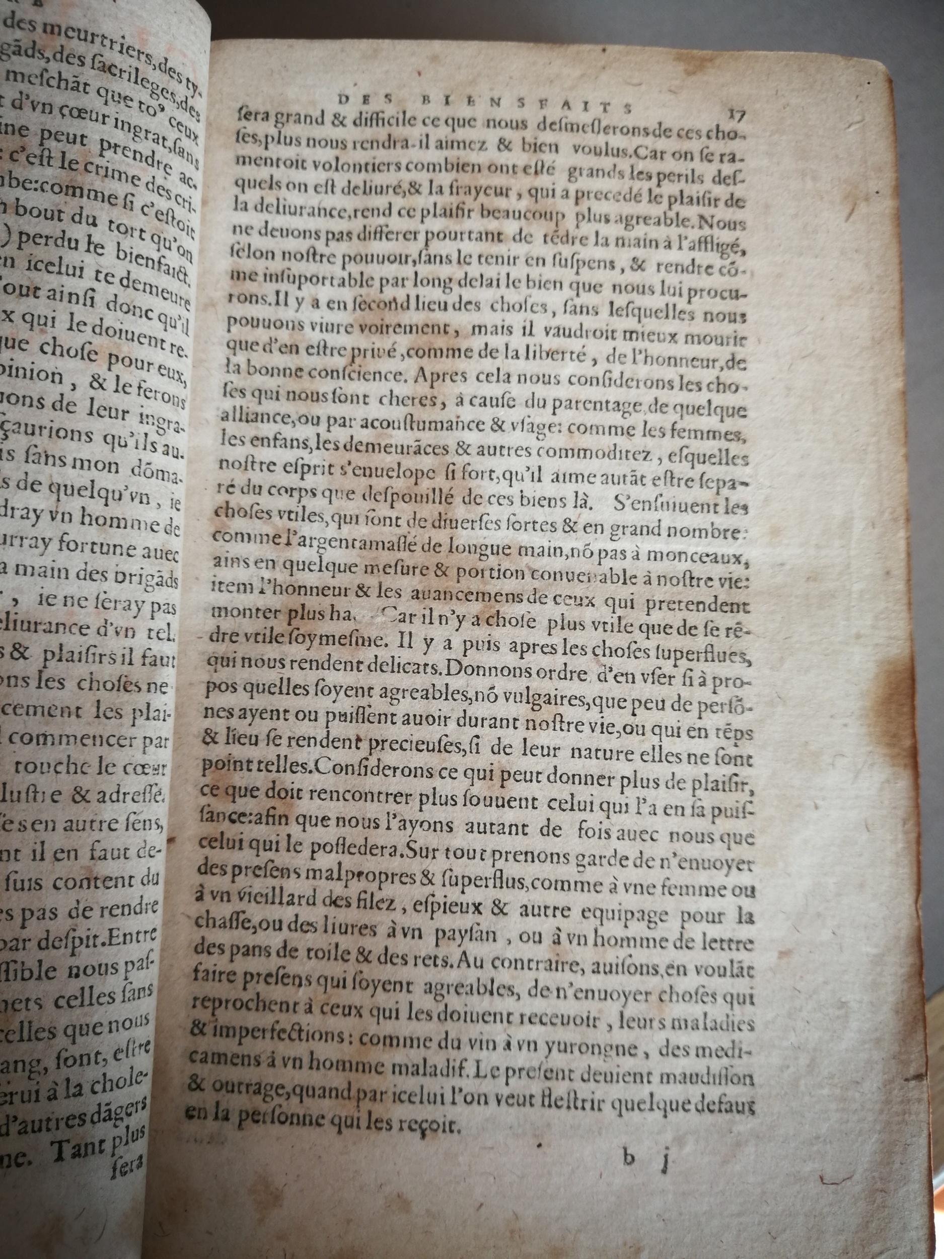 1606 - Jean Arnaud - Œuvres morales et mêlées de Sénèque, Trésor de philosophie morale - BM Marseille