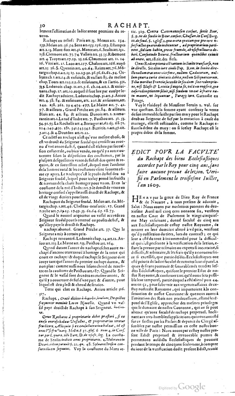 1629 - Veuve Nicolas Buon - Trésor du droit français (21754 T. 3) - BM Lyon