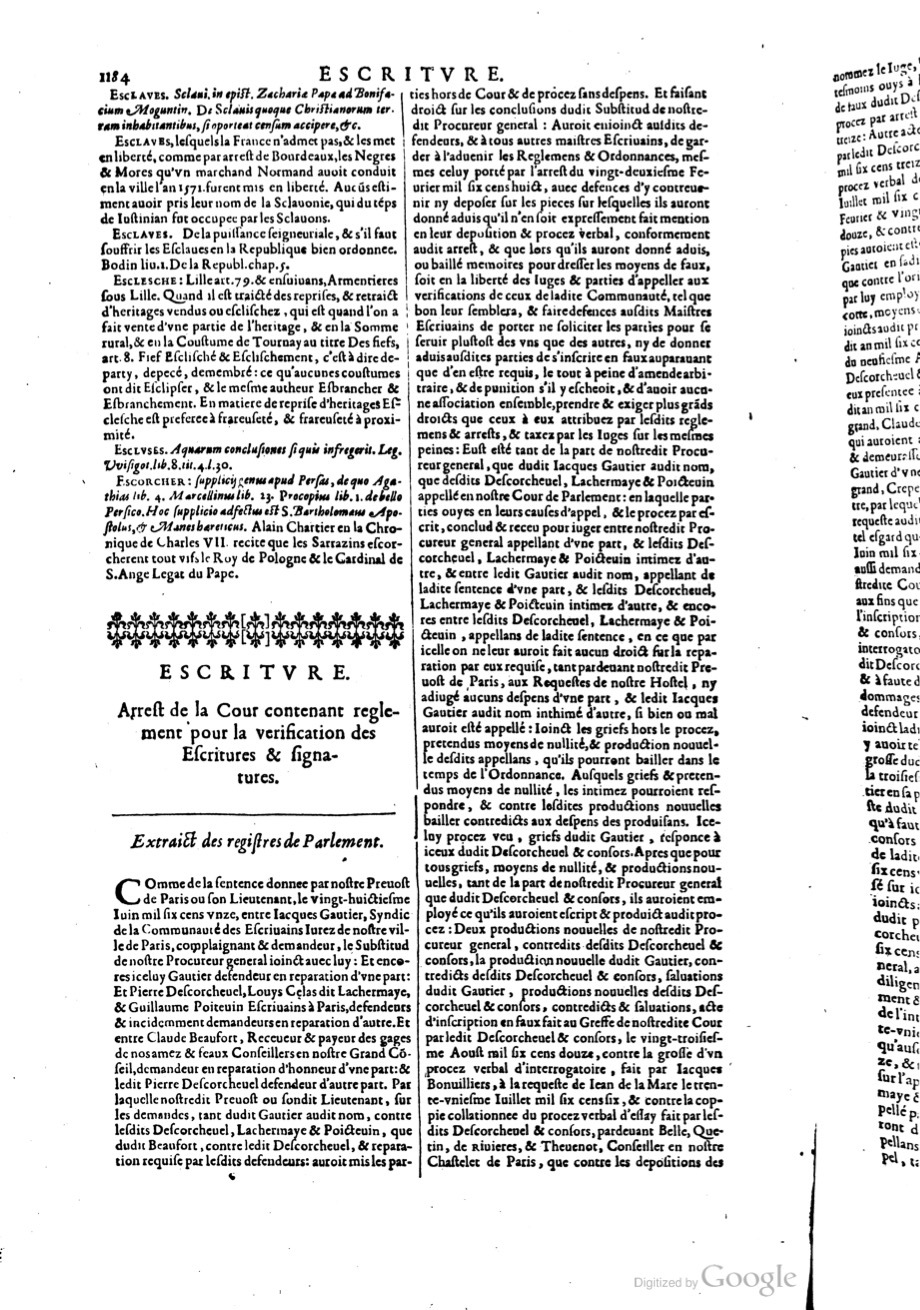1629 - Veuve Nicolas Buon - Trésor du droit français (29620 T. 1) - BM Lyon