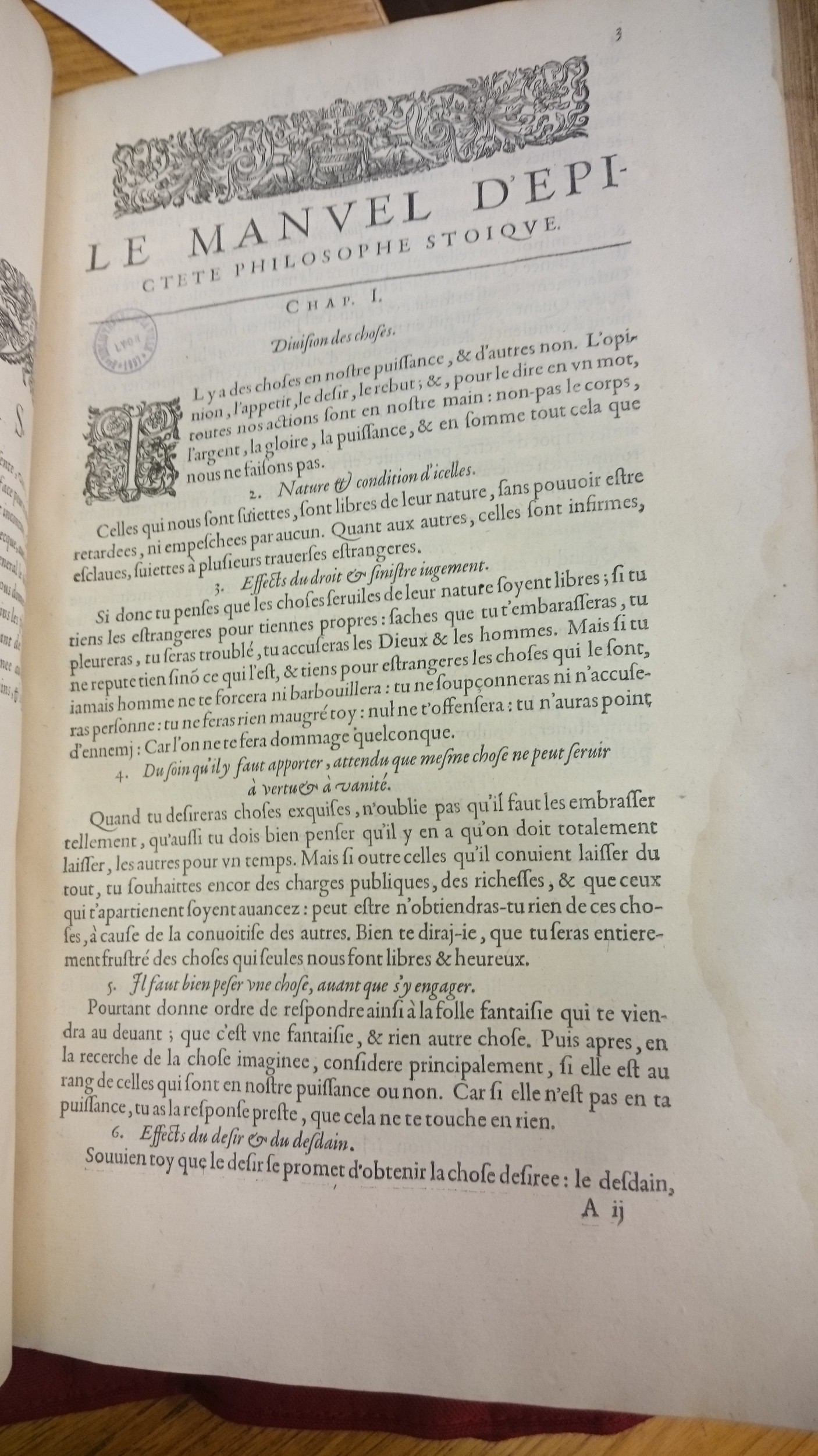 1598 - Jean Houzé - Œuvres morales et mêlées de Sénèque, Trésor de philosophie morale - BM Lyon