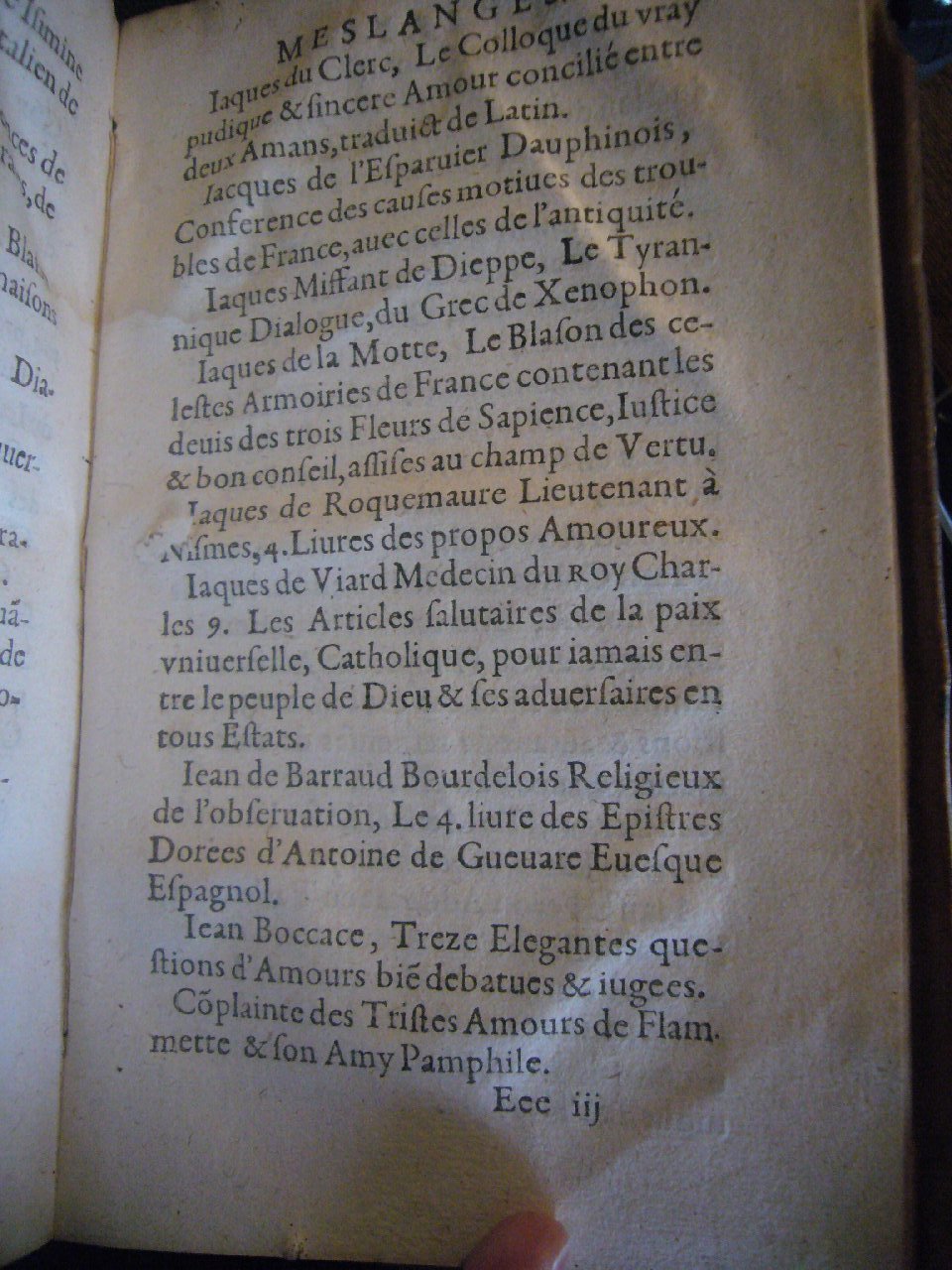 1602 - François Jacquin - Trésor des bons esprits français - BnF Arsenal