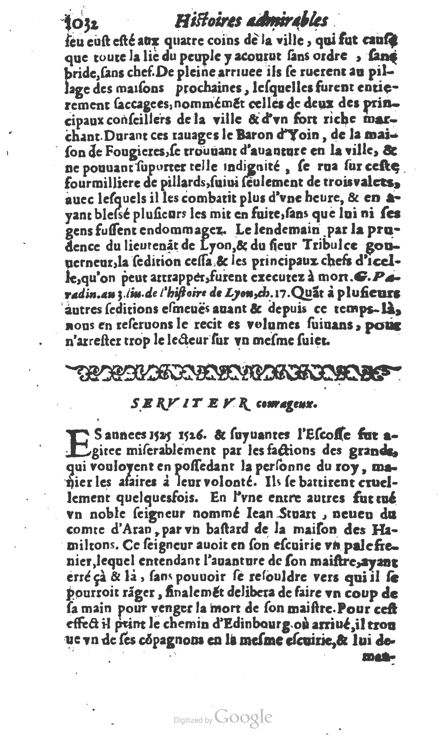 1610 - Paul Marceau - Trésor d’histoires admirables et mémorables - Princeton