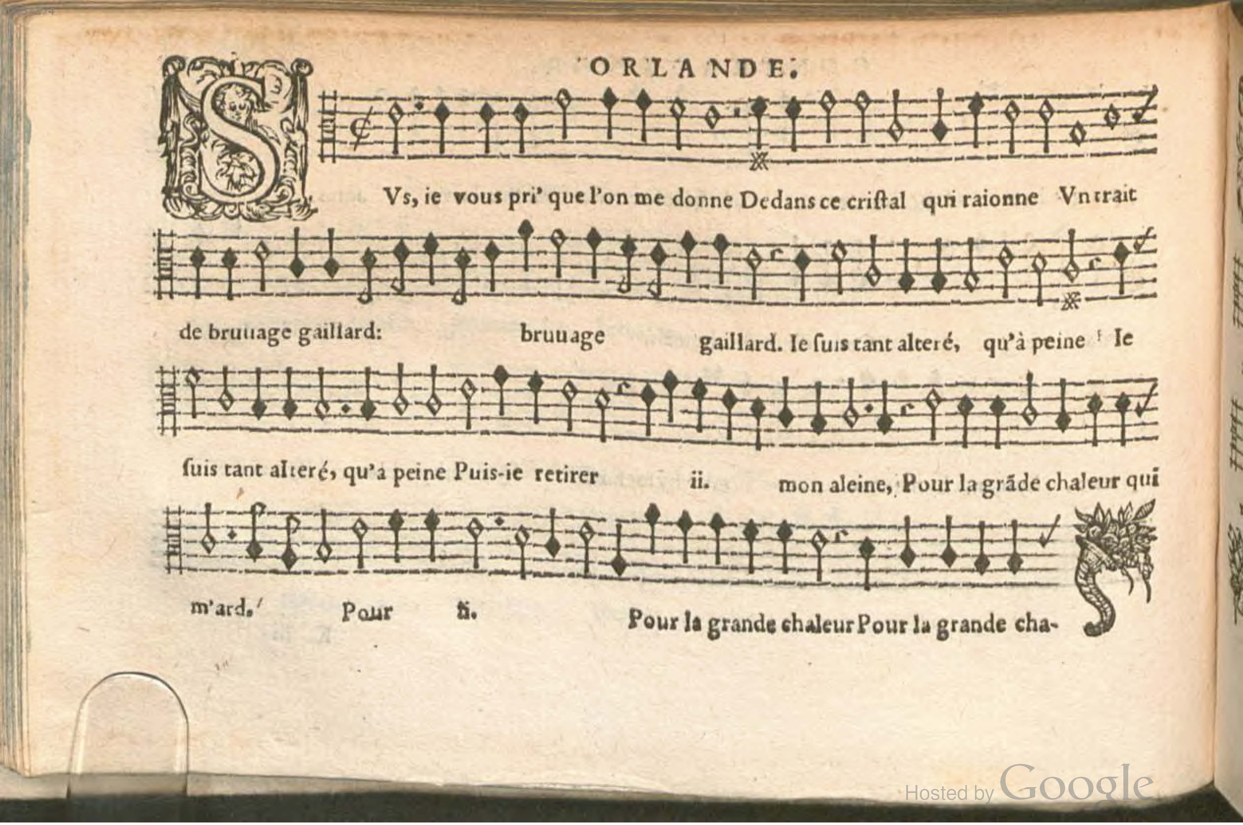 1576 - [Pierre de Saint-André] - Trésor de musique d’Orlande de Lassus Contratenor - BSB Munich