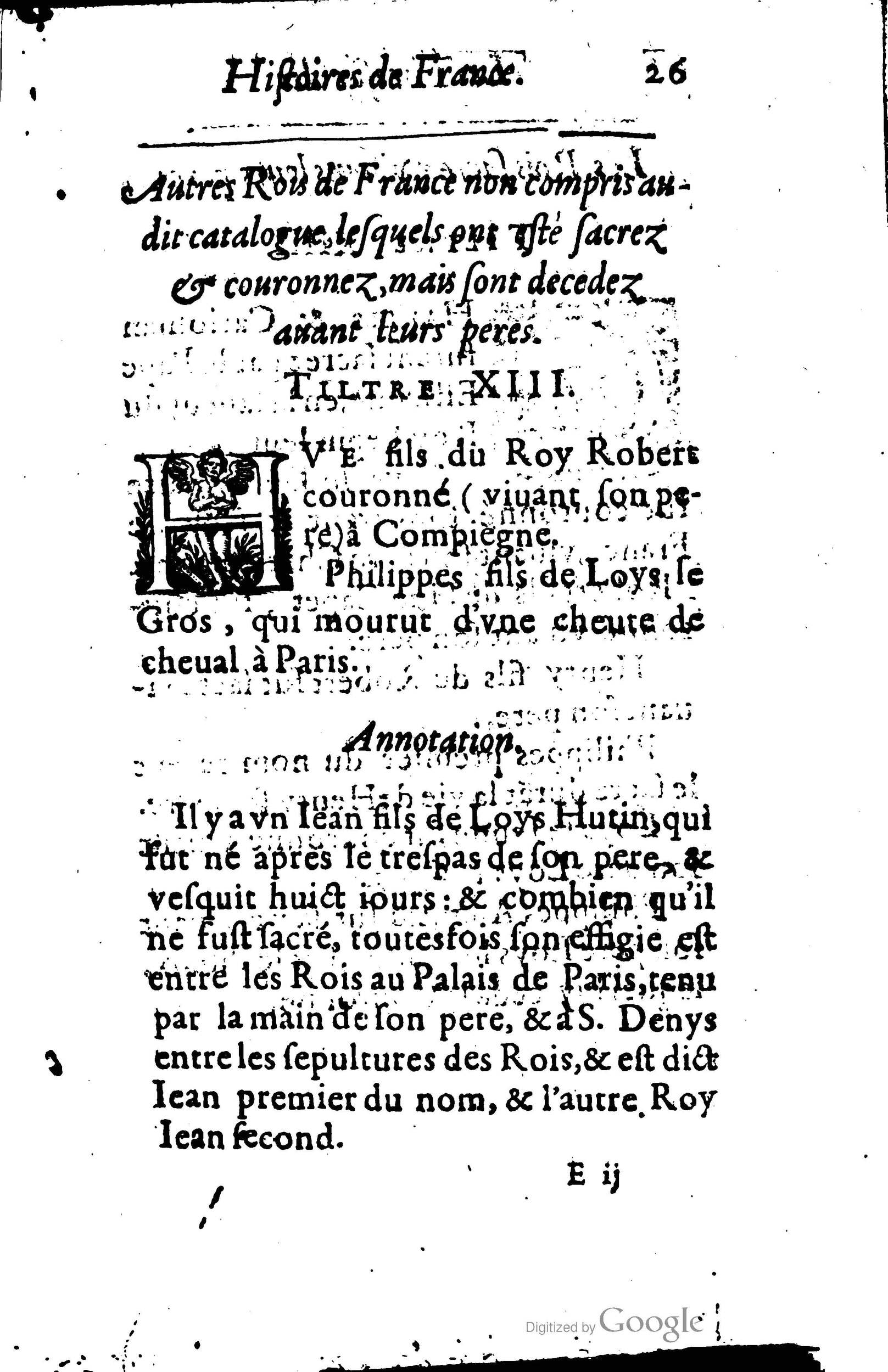 1619 - Jean Corrozet - Trésor des histoires de France - BSB Munich