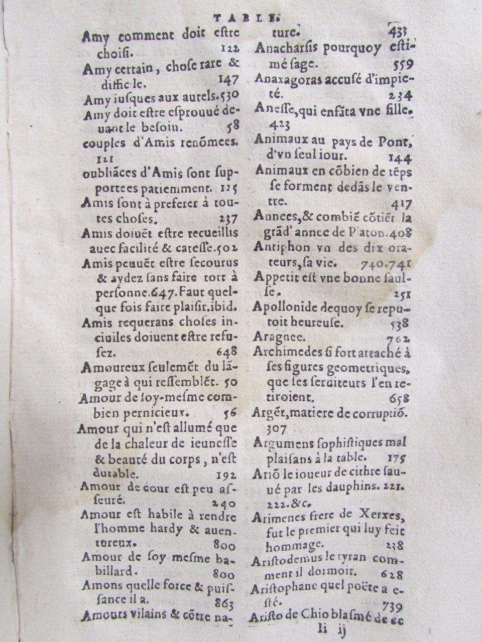 1578 - Jean Poupy - Trésor des morales de Plutarque - Vitré