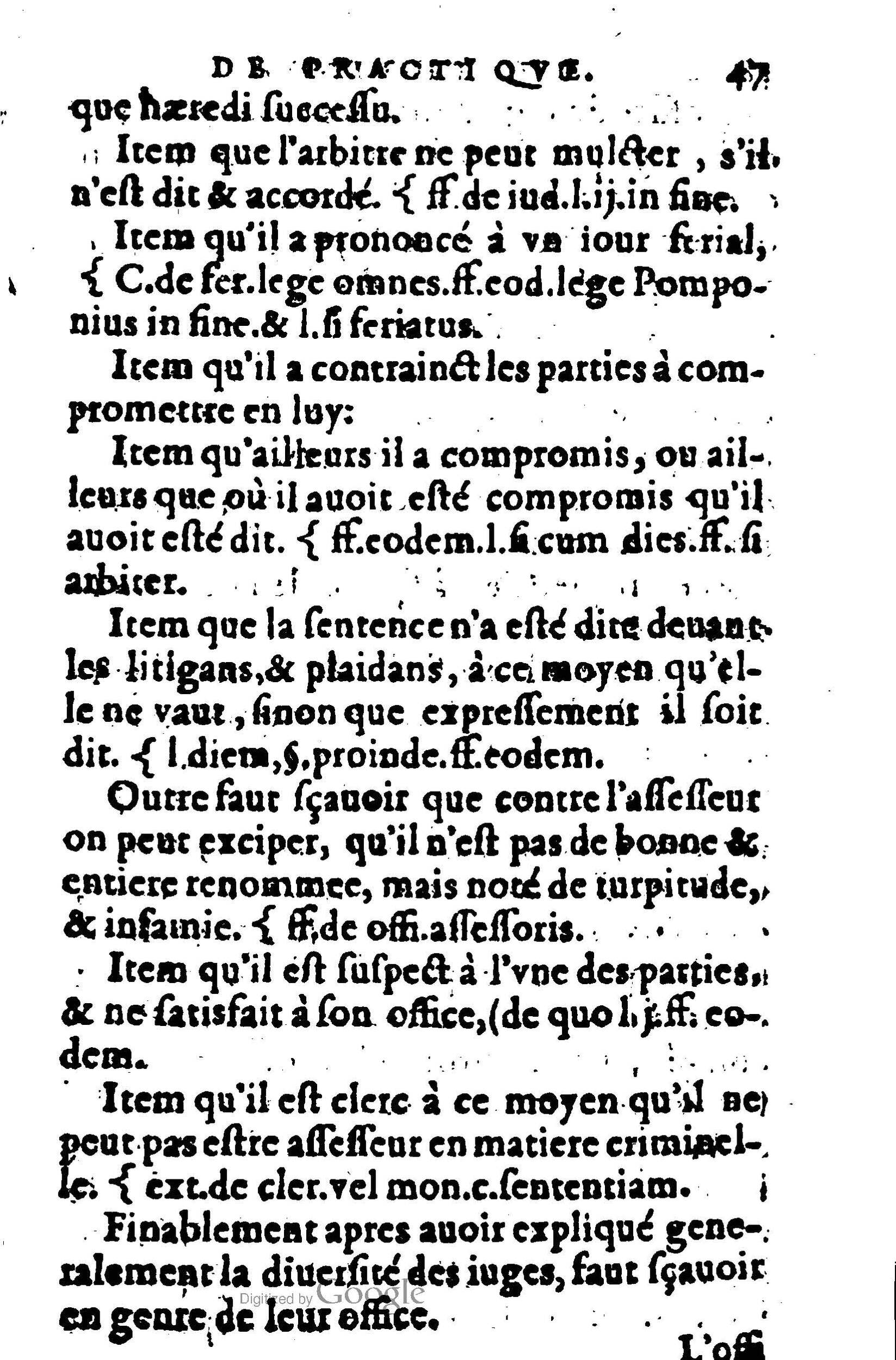 1605 - Pierre Rigaud - Trésor de pratique pour les juges - BM Lyon 1605 - Pierre Rigaud - Trésor de pratique pour les juges - BM Lyon
