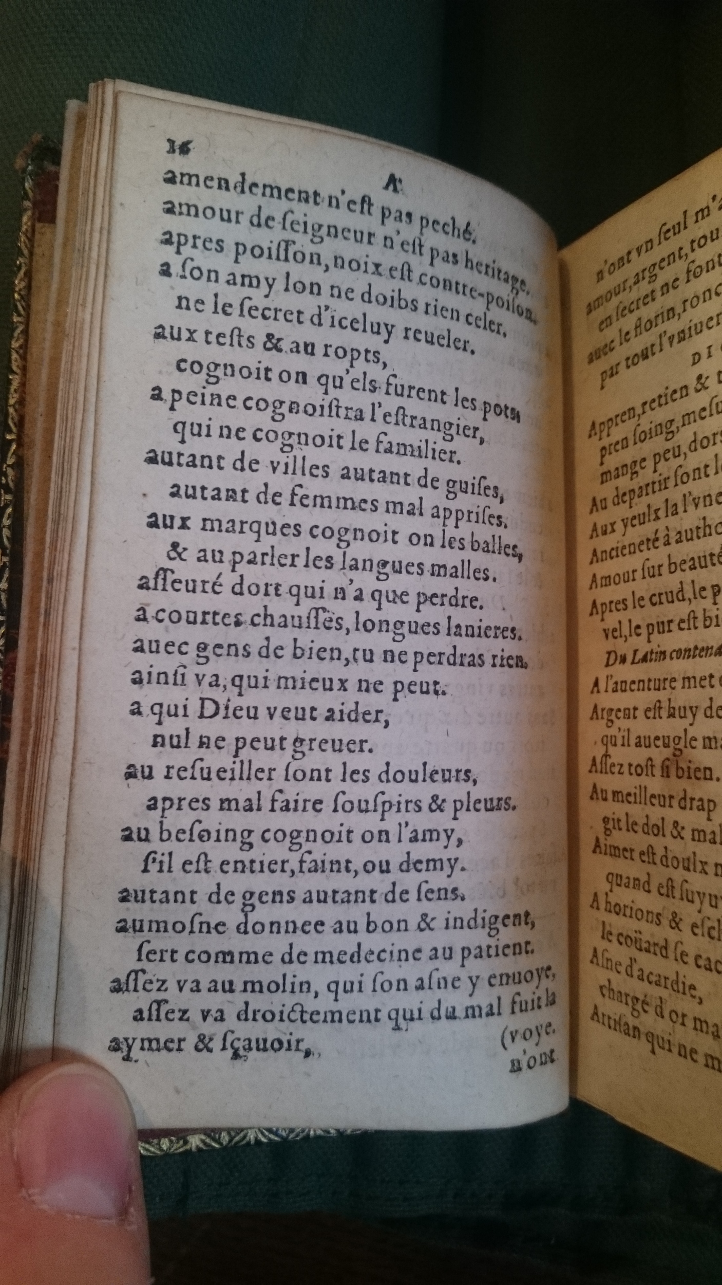 1582 - Nicolas Bonfons - Trésor des sentences dorées - BnF Arsenal 1582 - Nicolas Bonfons - Trésor des sentences dorées - BnF Arsenal