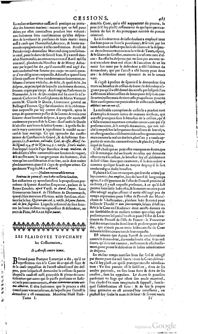 1629 - Veuve Nicolas Buon - Trésor du droit français (29620 T. 1) - BM Lyon