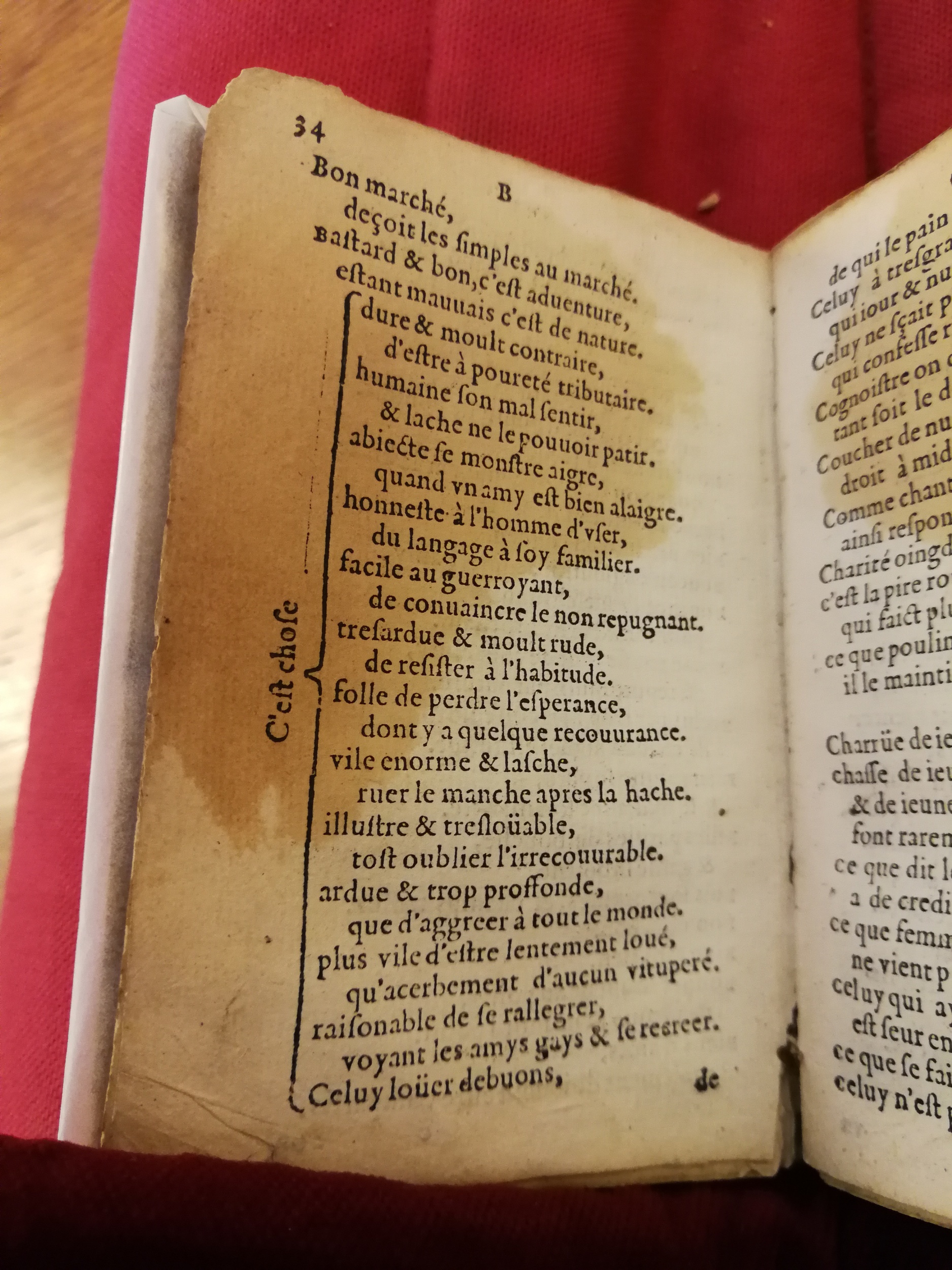 1577 - Jean d’Ogerolles - Trésor de sentences dorées - Bibliothèque Sainte-Geneviève