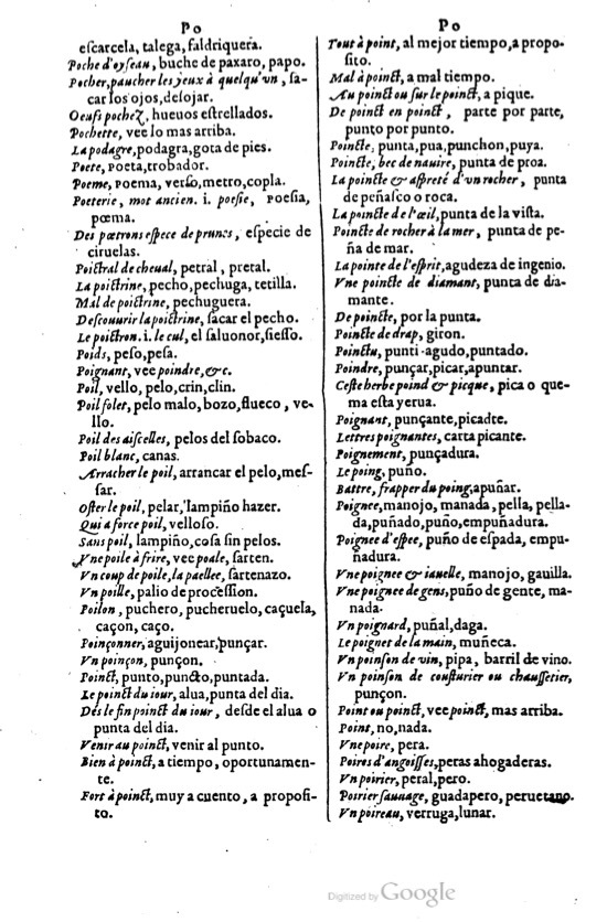 1621 - Adrian Tiffaine - Trésor des deux langues espagnole et française - BM Lyon