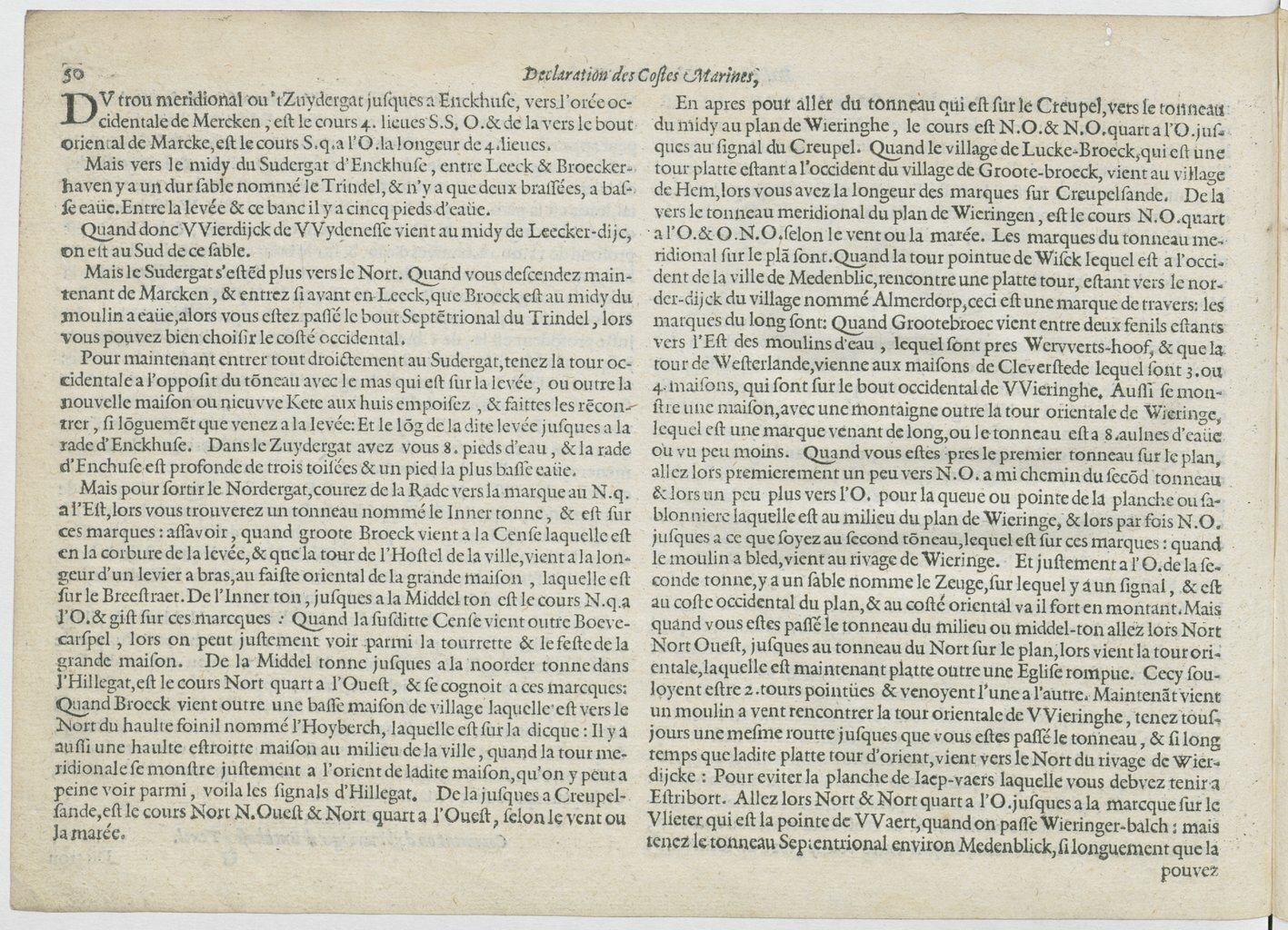 1601 - Bonaventure d’Aseville - Trésorerie ou cabinet de route marinesque - BnF